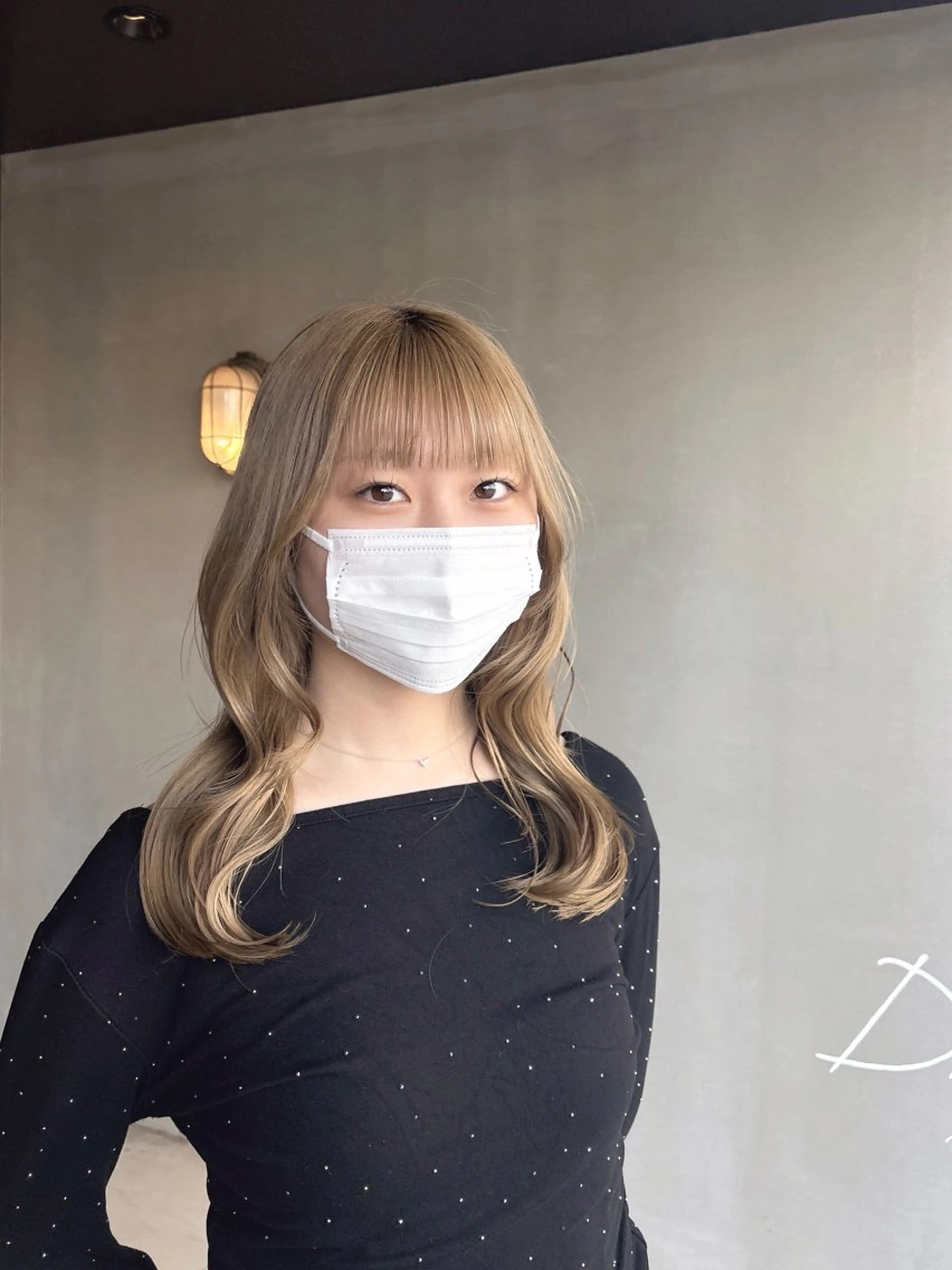 セミロング カット ヘアカラー 艶カラー🫧/韓国 レイヤー/愛珠🎀のヘアスタイル