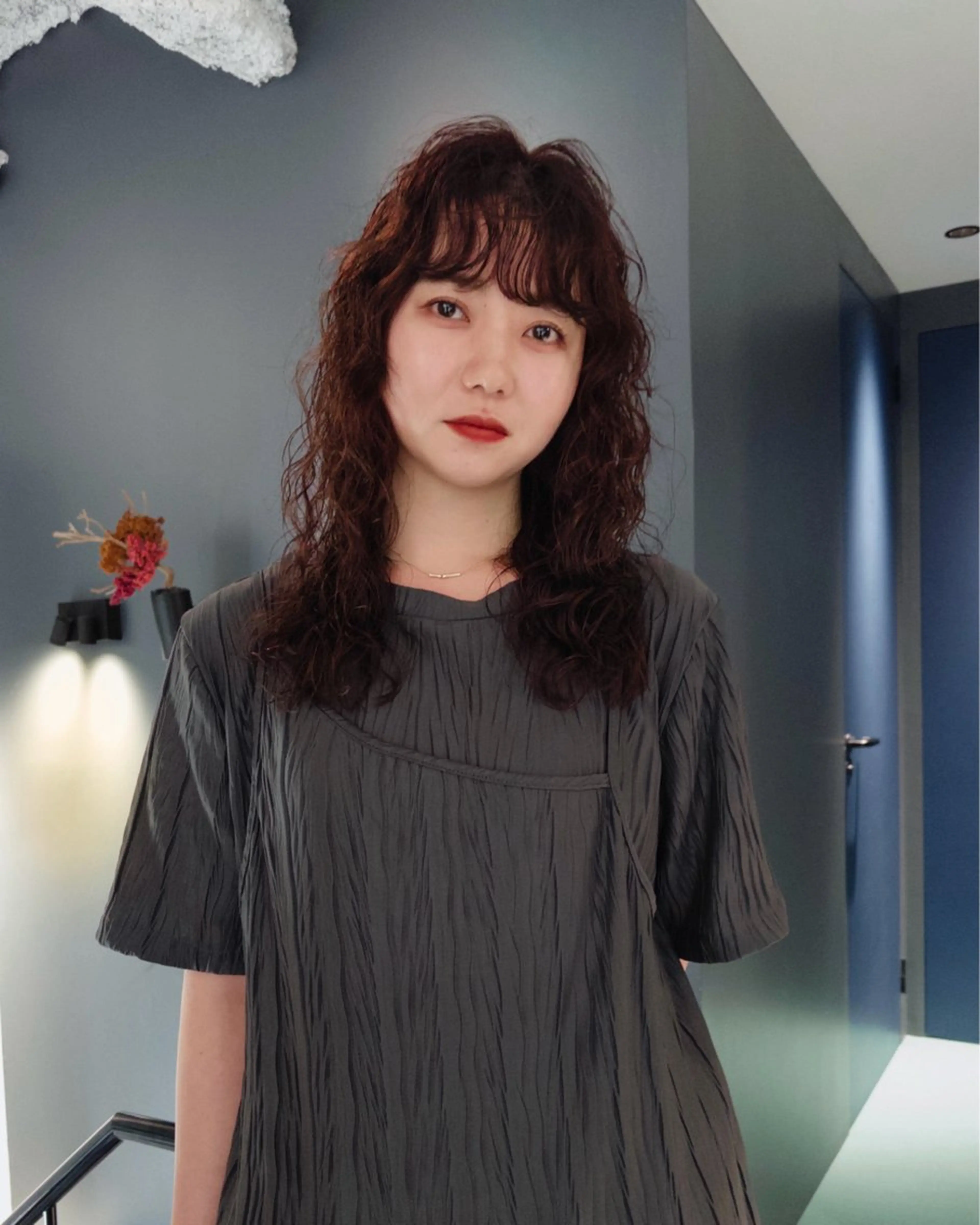 ミディアム カラー パーマ カット ヘアカラー パーマ レイヤー/パーマ /ウルフ/nabeのヘアスタイル