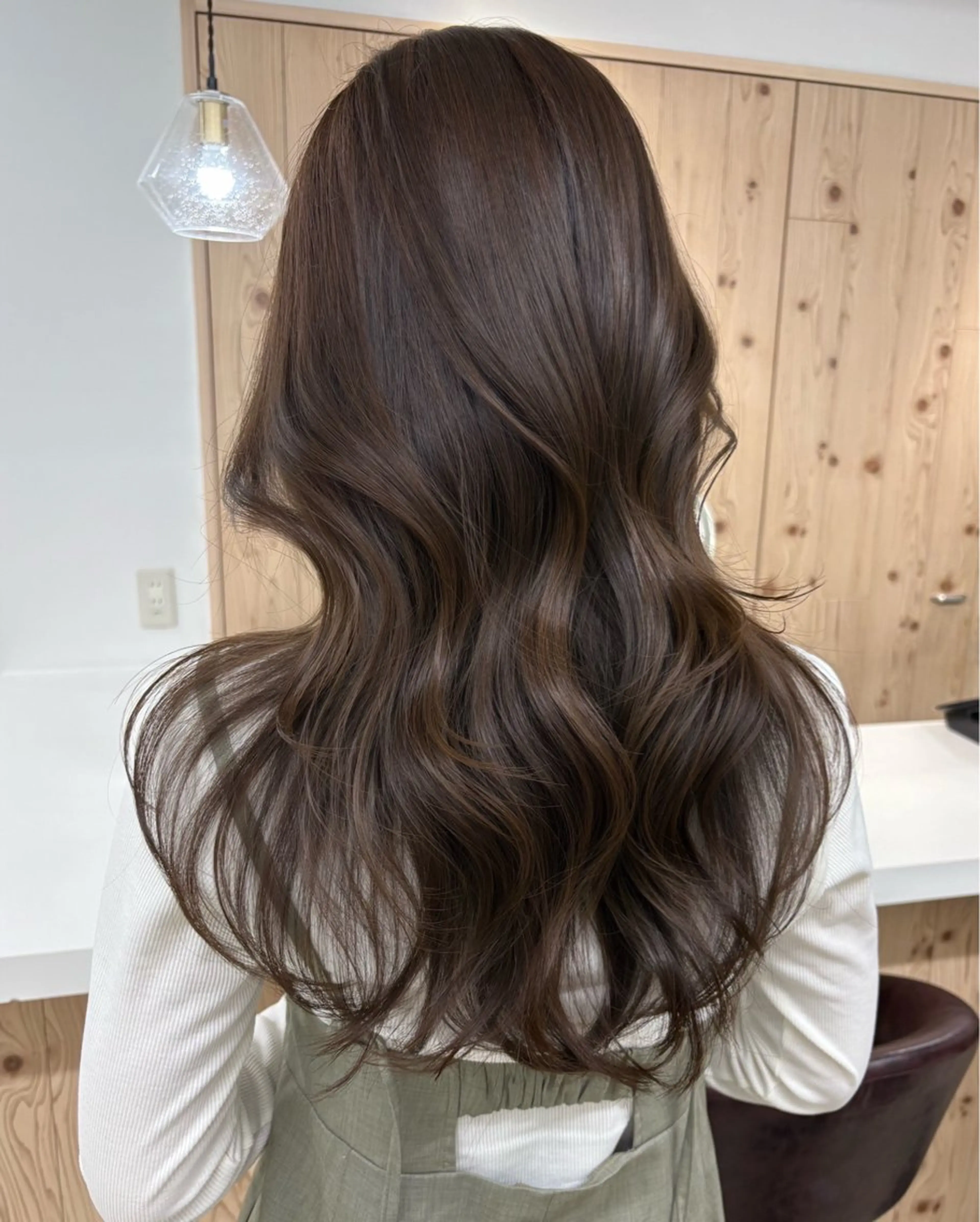 セミロング カラー カット ヘアカラー トリートメント ヘアセット 新宿/韓国ヘア/ 髪質改善ストレートのヘアスタイル