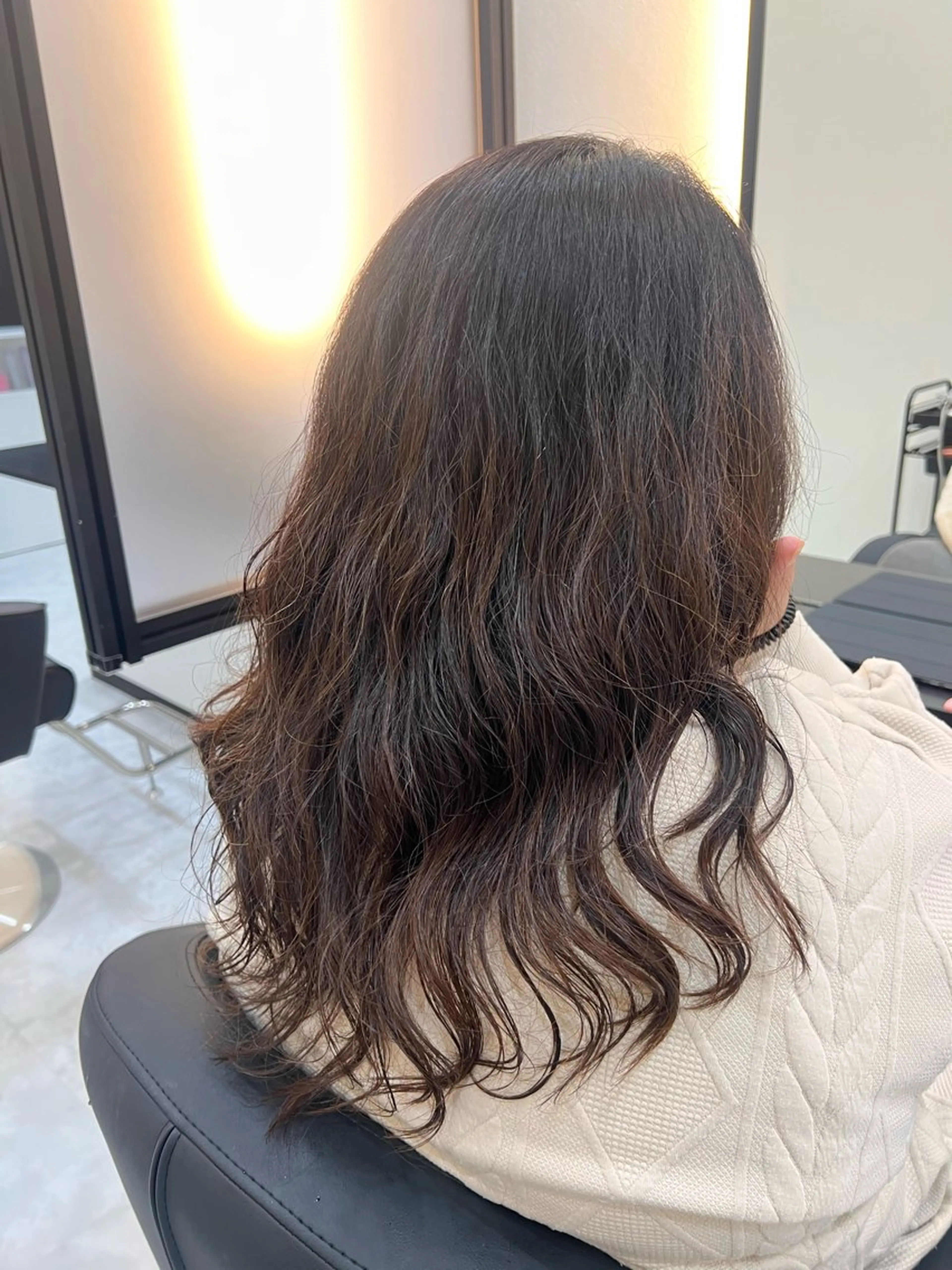 ミディアム ミディアムパーマ カット パーマ SATO RISAのヘアスタイル