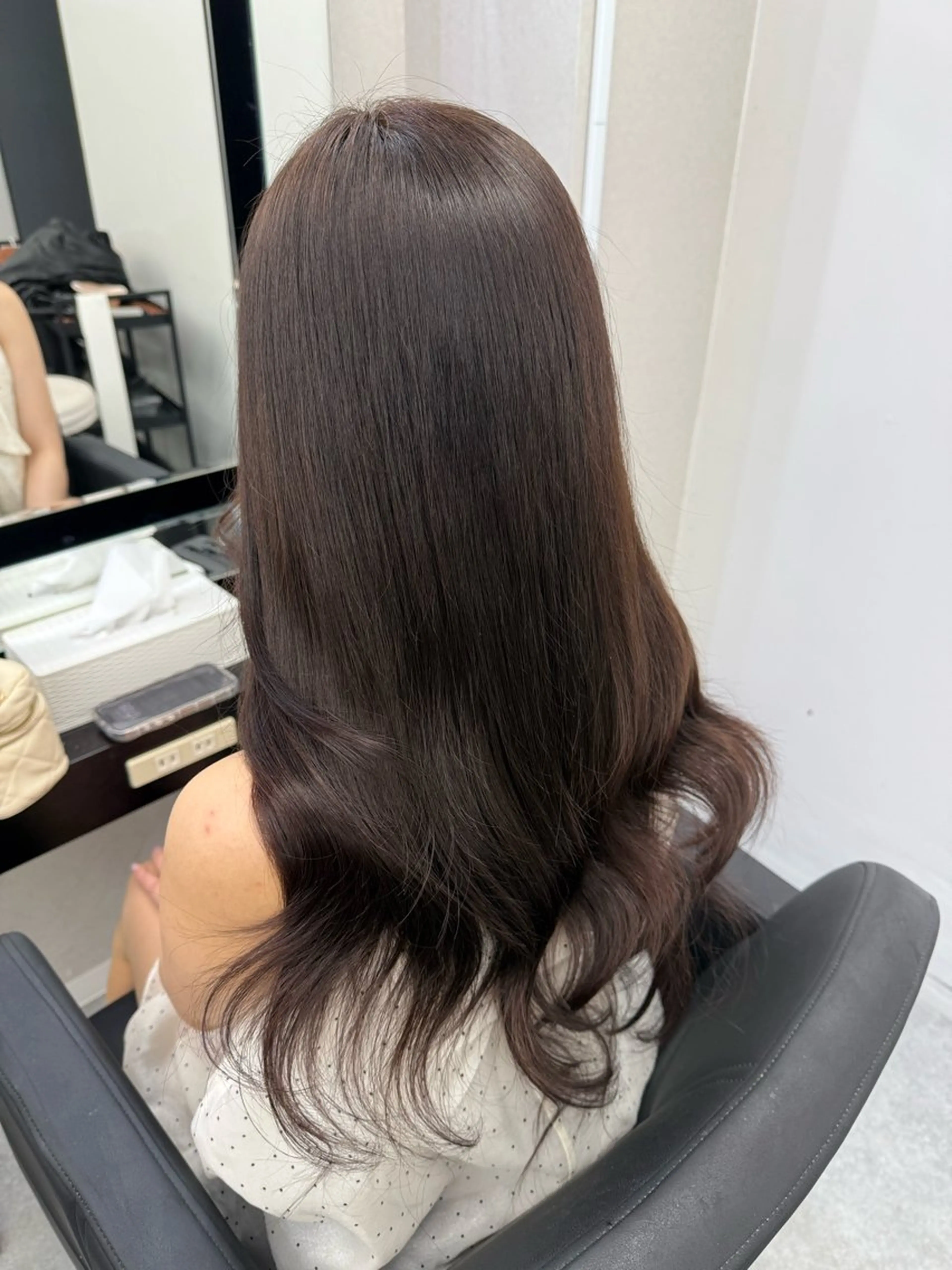 ロング カラー エクステ 𝙃𝘼𝙍𝙐🎀 韓国×エクステのヘアスタイル