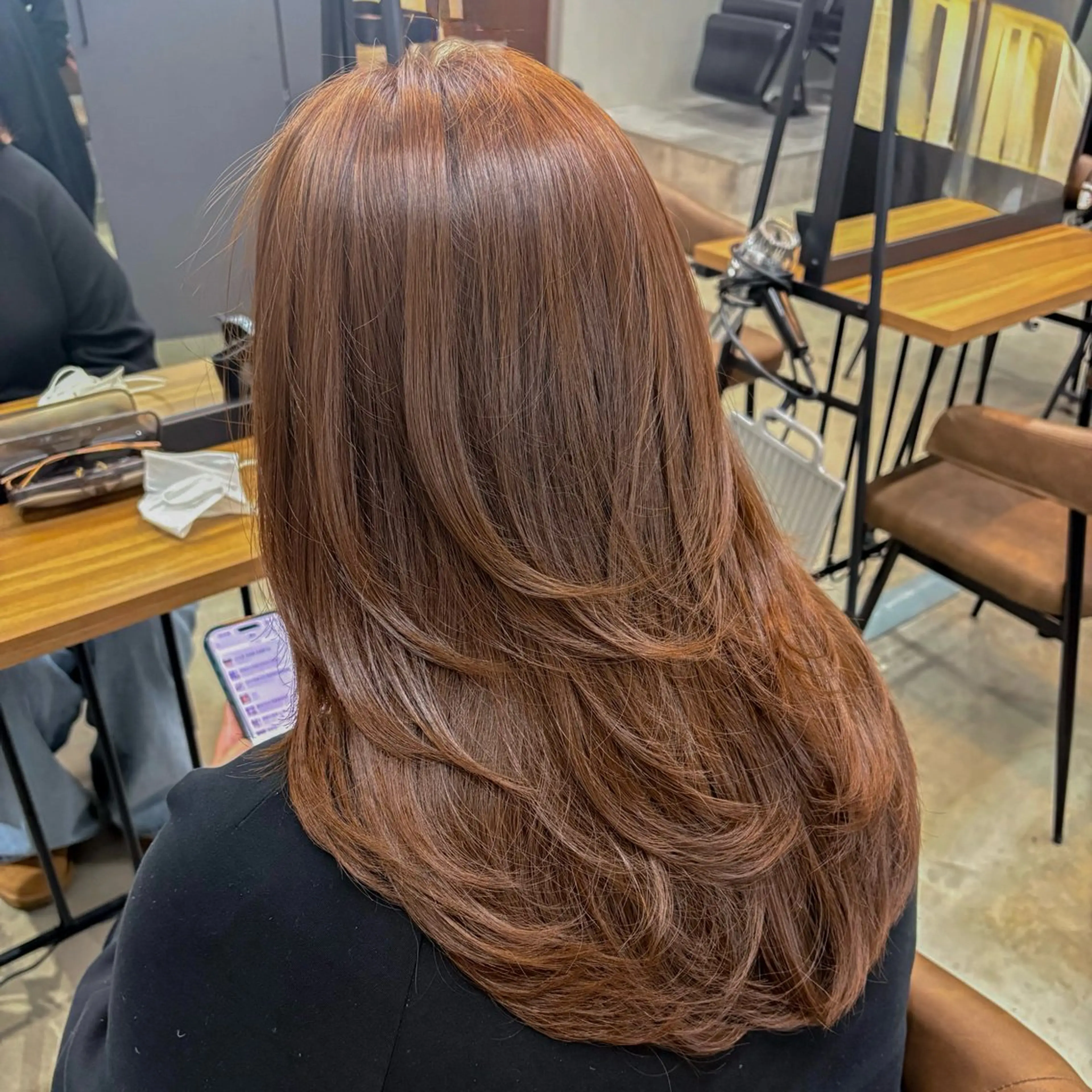 ミディアム カラー ベージュカラー ブリーチ ブラウンカラー 透明感カラー デザインカラー カット ヘアカラー トリートメント ブリーチ/レイヤー 💙ayame💙のヘアスタイル