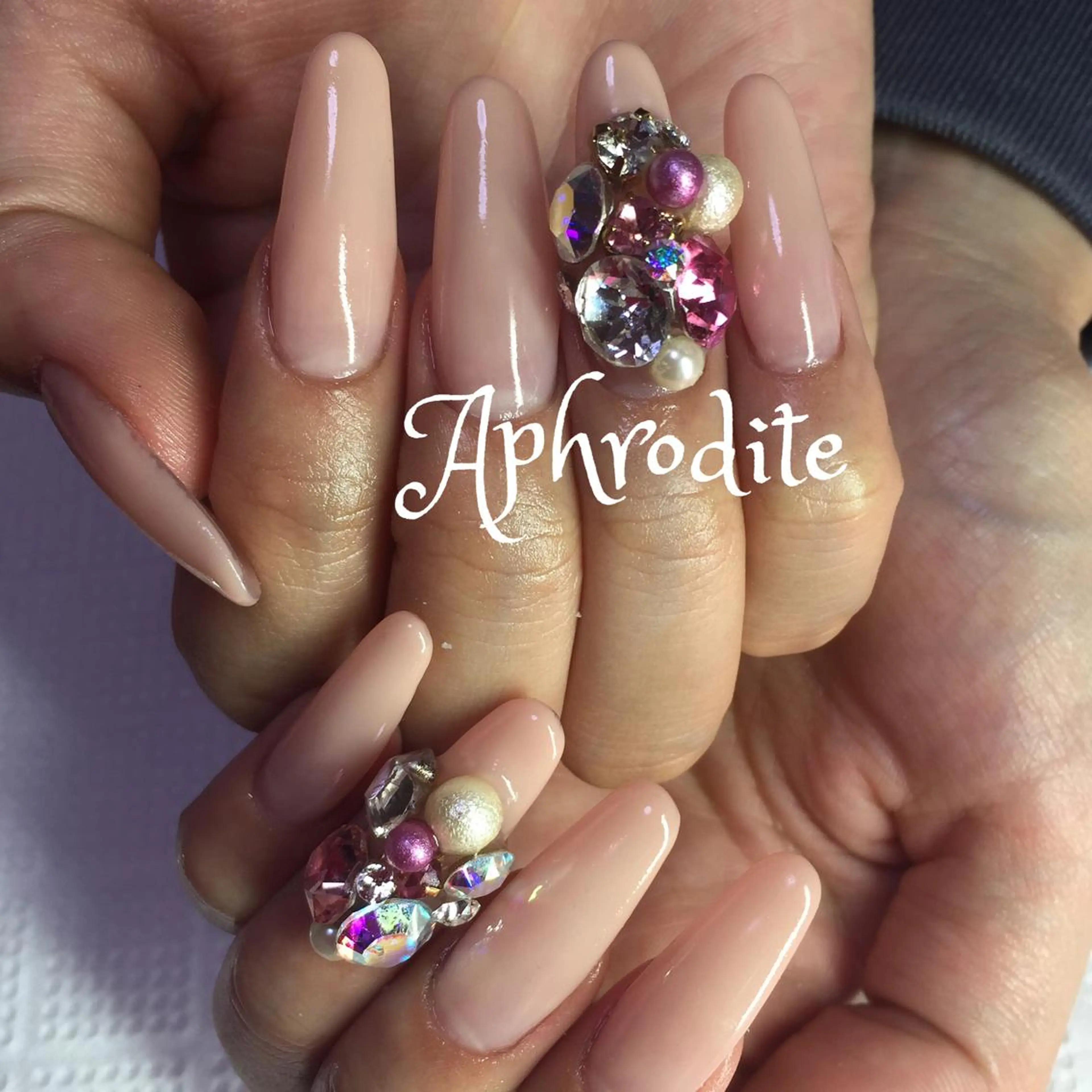 ネイル シンプルネイル Aphrodite パラジェル認定サロンのネイルデザイン