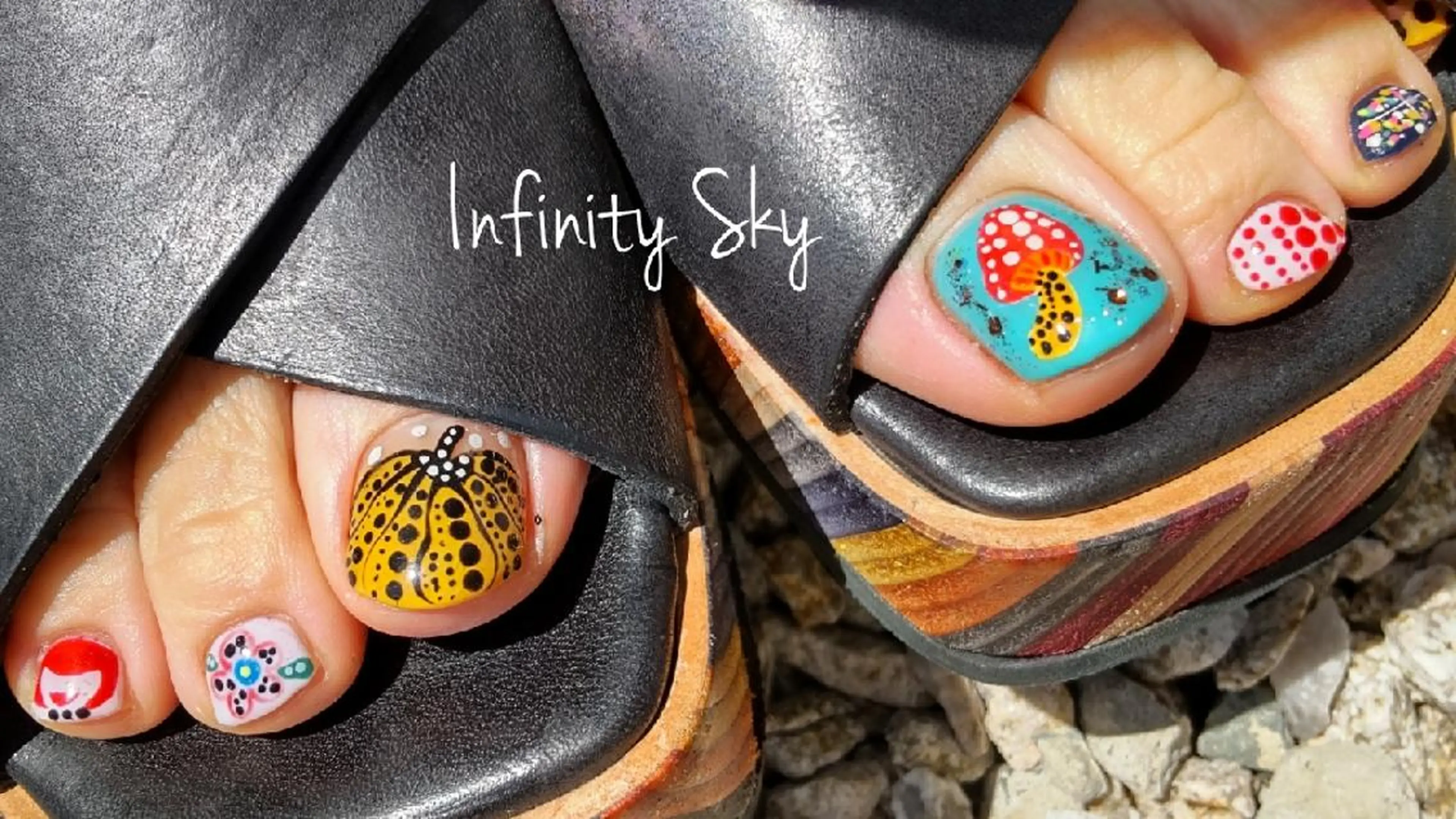 ネイル フットネイル infinity skyのネイルデザイン