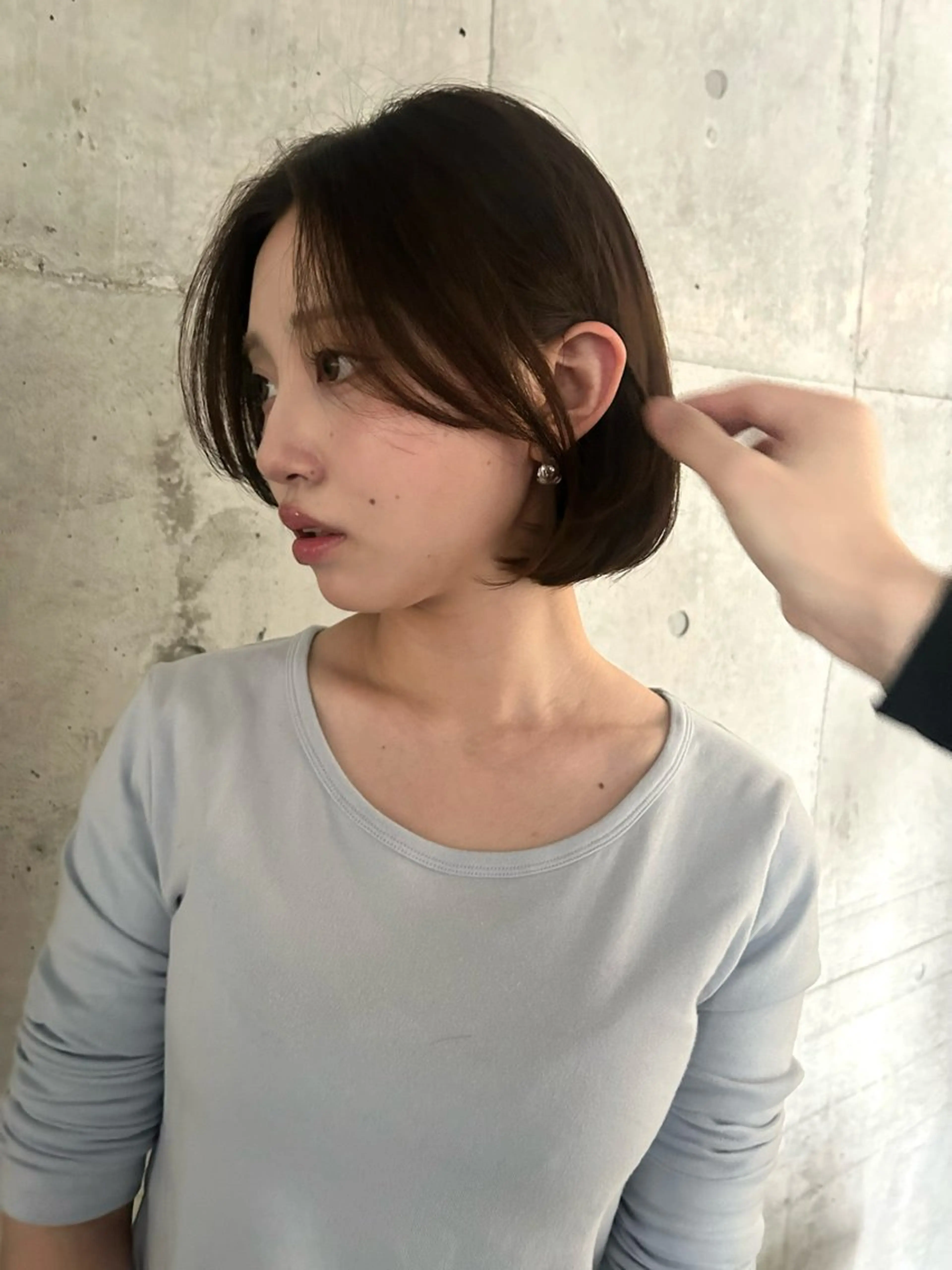 ショート カラー カット 韓国ボブ/レイヤー ボブ/ EMIRIのヘアスタイル