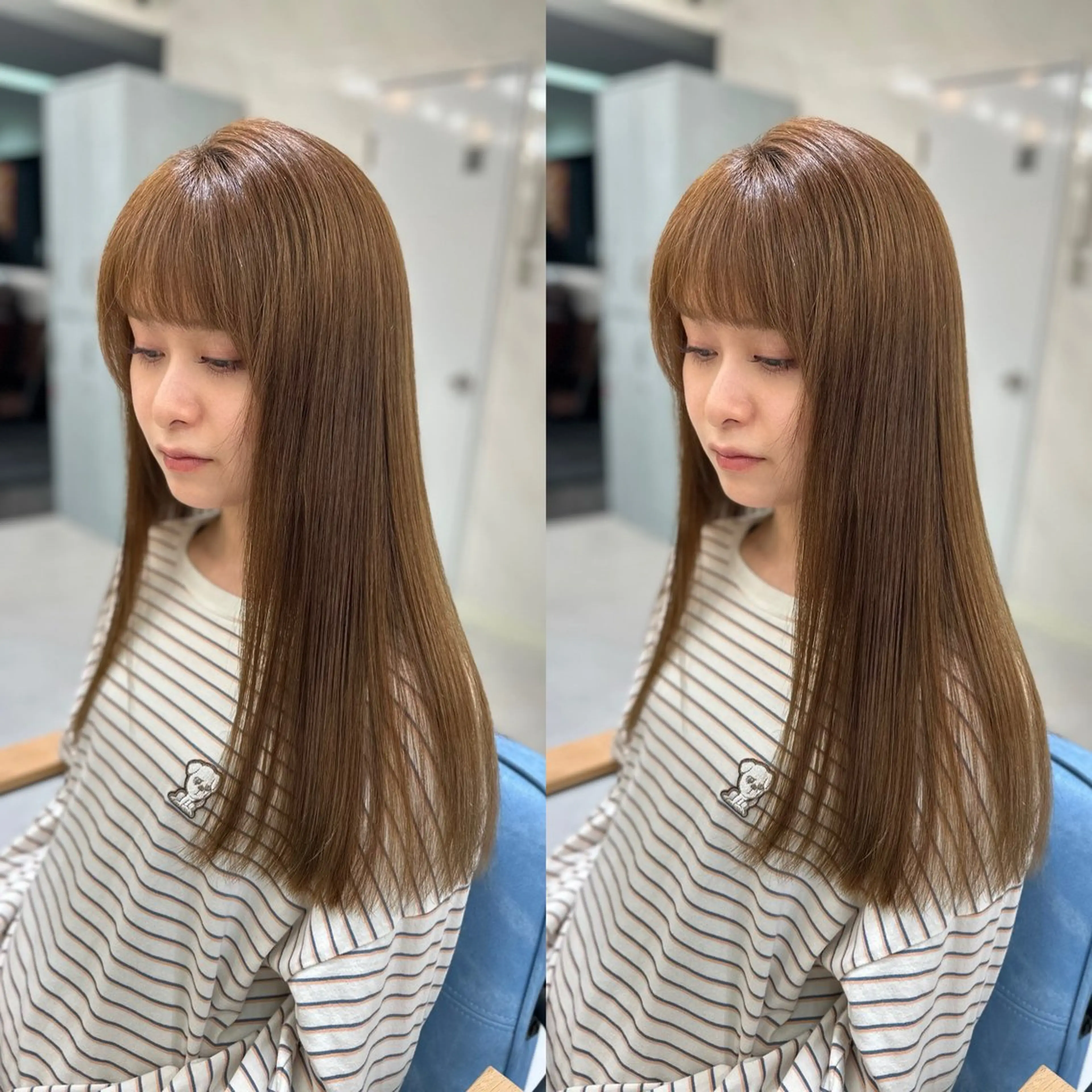 ロング カラー 髪質改善🩵縮毛矯正 代々木/木下のヘアスタイル