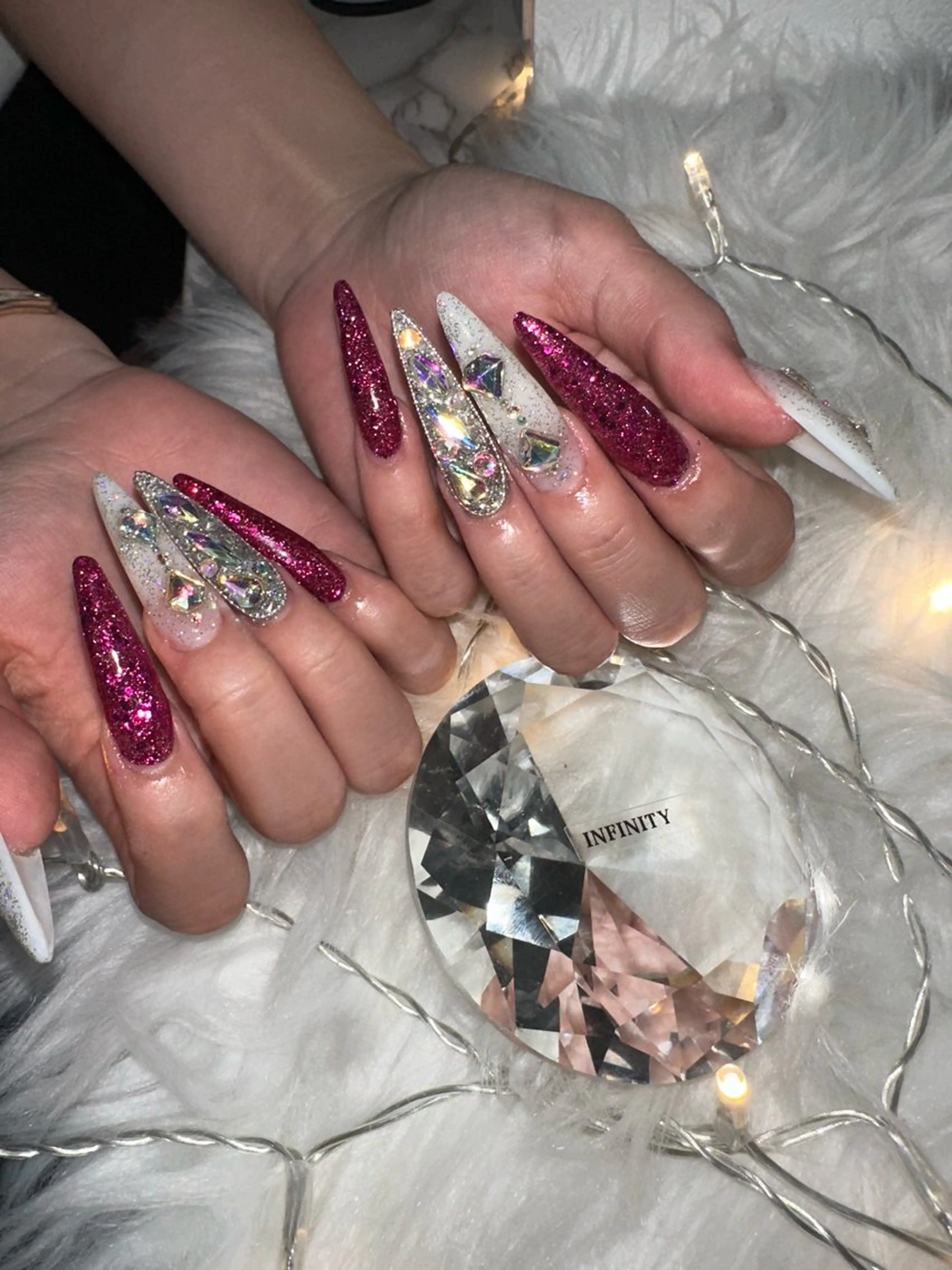 ネイル ロングネイル スカルプネイル ハンドネイル INFINITY Sachiのネイルデザイン