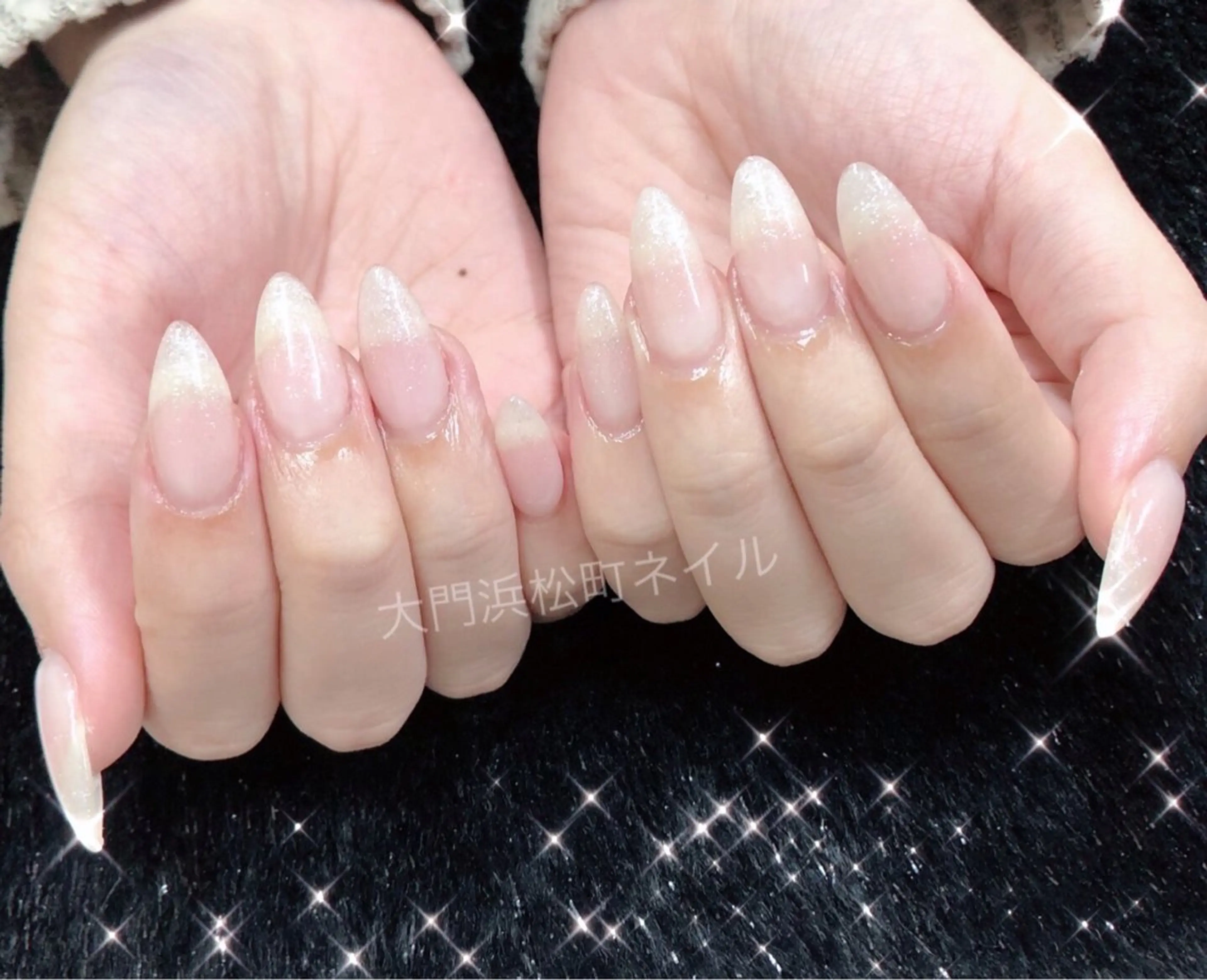 ネイル フレンチネイル ガラスフレンチ 氷ネイル・うるうるネイル マグネットネイル ミラーネイル ハンドネイル ハンドケア 大門浜松町 ネイルのネイルデザイン