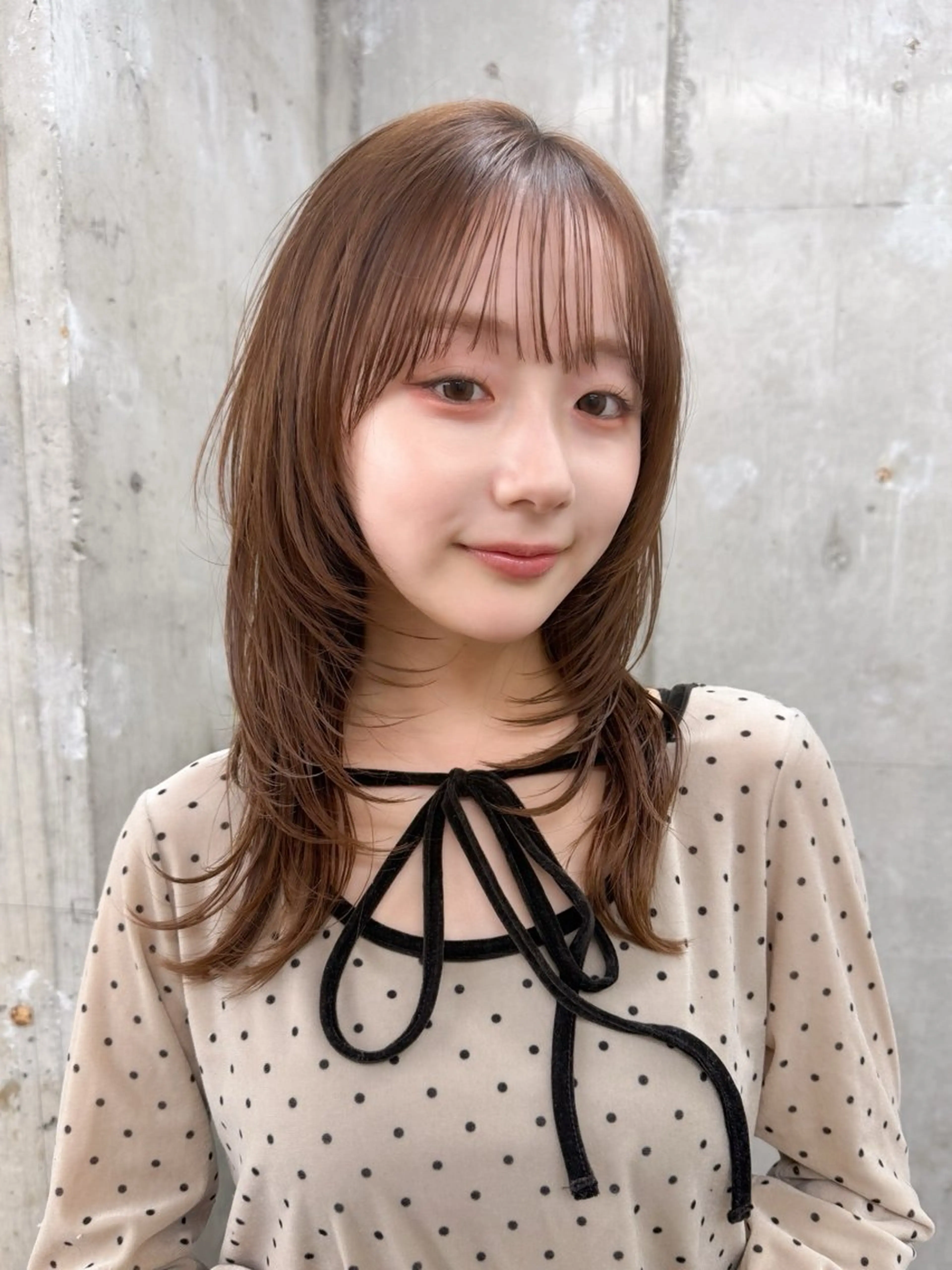 ミディアム カラー カット ヘアカラー トリートメント ヘッドスパ 🪐レイヤー/抜け感 カラー/加野彩果🪐のヘアスタイル