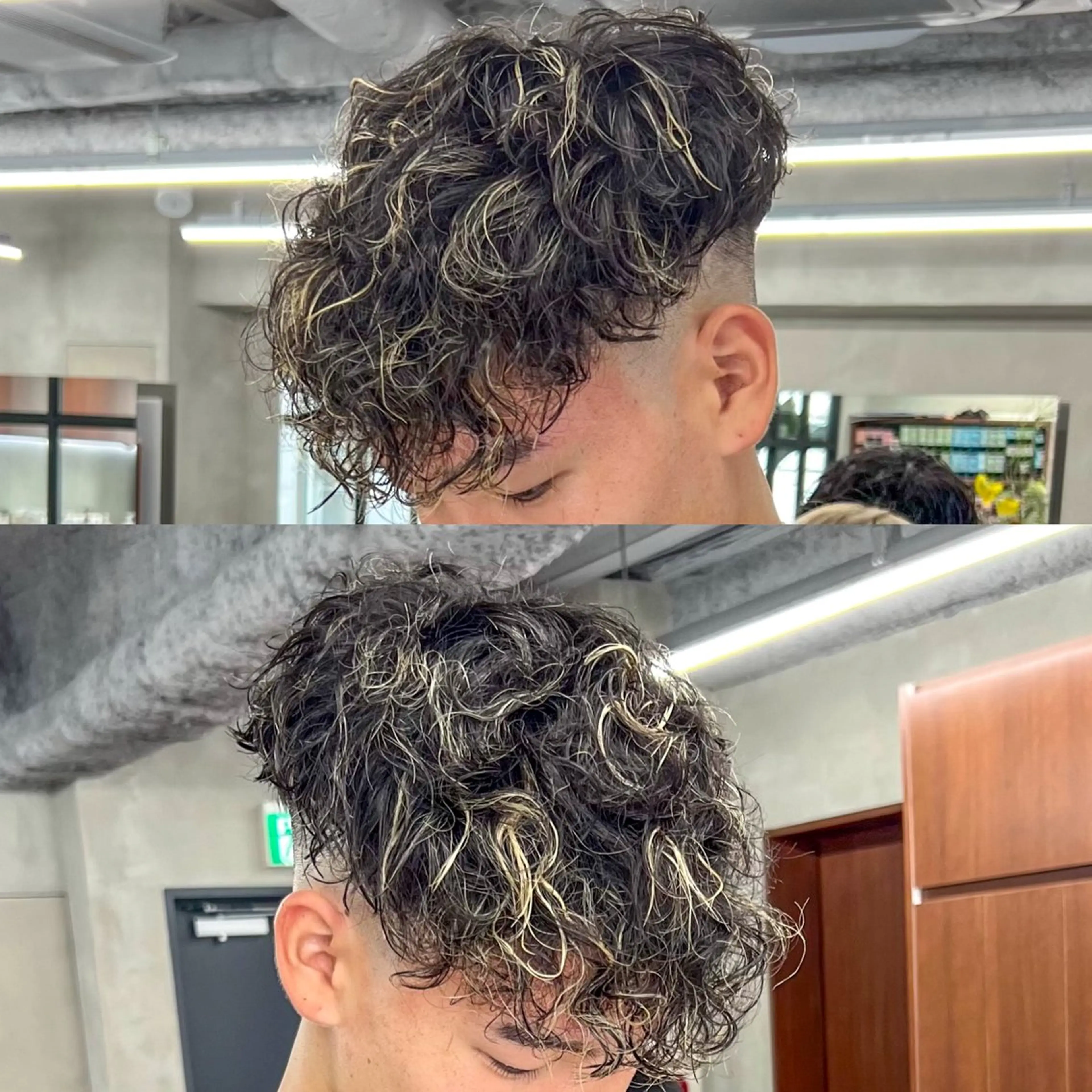 カラー パーマ メンズ メンズハイライト メンズメッシュ ハイライトカラー メッシュ ヘアカラー 渋谷/メンズ特化/ ショーゴのヘアスタイル