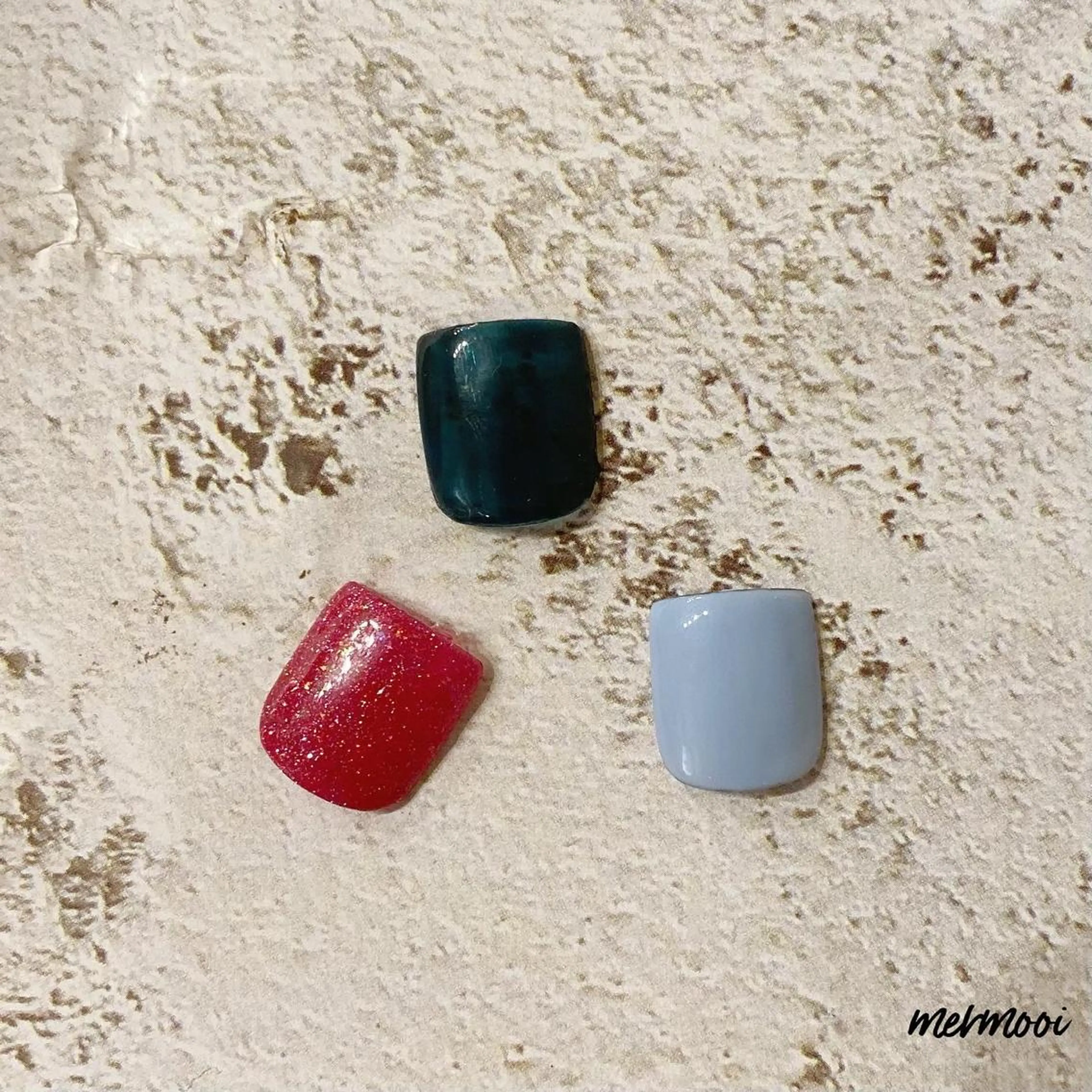 ネイル フットネイル フレンチネイル ガラスフレンチ キラキラネイル 韓国ネイル melumooi nailのネイルデザイン