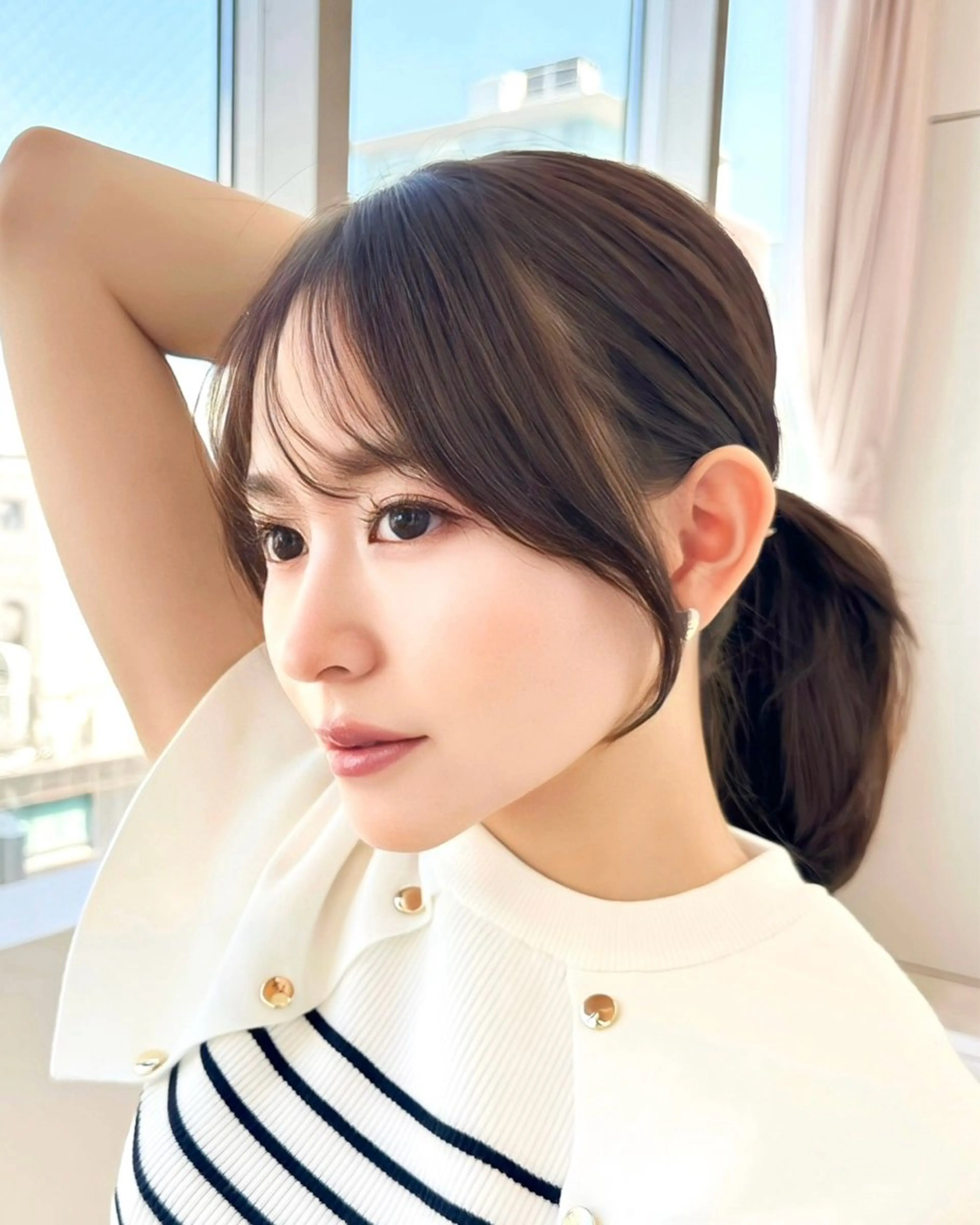 セミロング カラー 顔周りカット 韓国風ヘア レイヤーカット カット ヘアカラー トリートメント 顔周り特化/韓国ヘア /レイヤー/吉野幸大のヘアスタイル