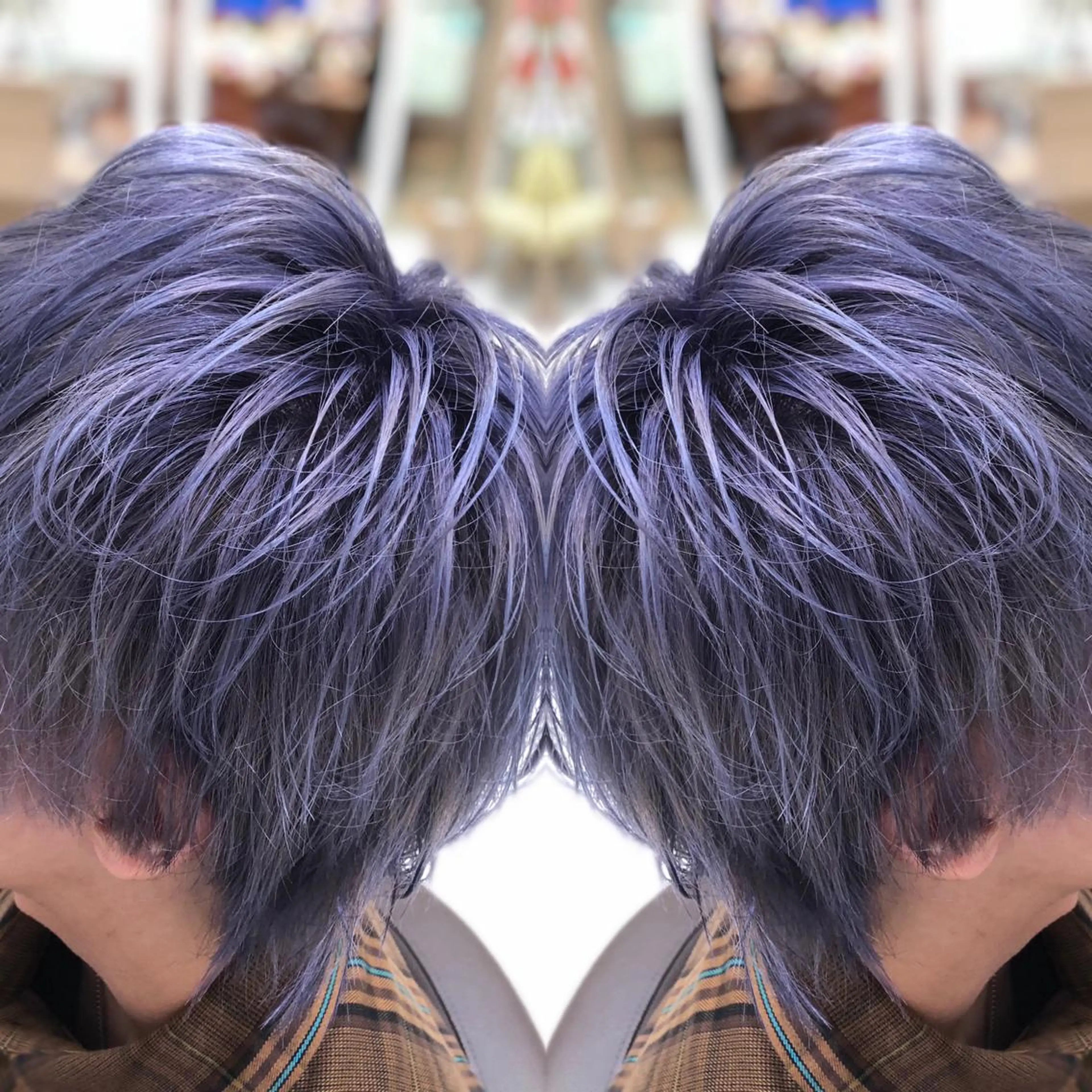 カラー メンズ 韓国レイヤー×透明感 カラー/山崎一輝のヘアスタイル