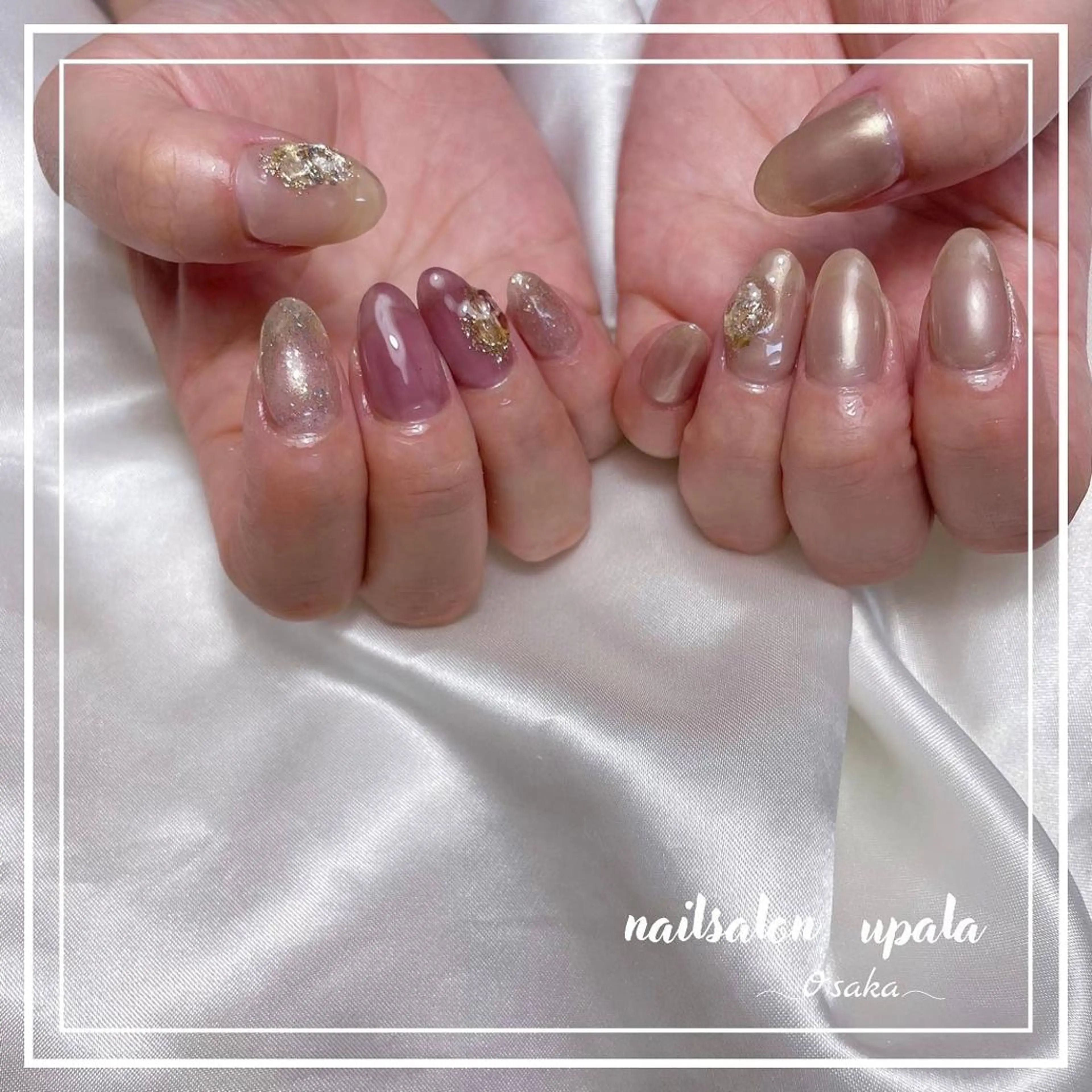 ネイル フットネイル フレンチネイル ミラーネイル ニュアンスネイル 夏ネイル ハンドネイル upala Mayukoのネイルデザイン