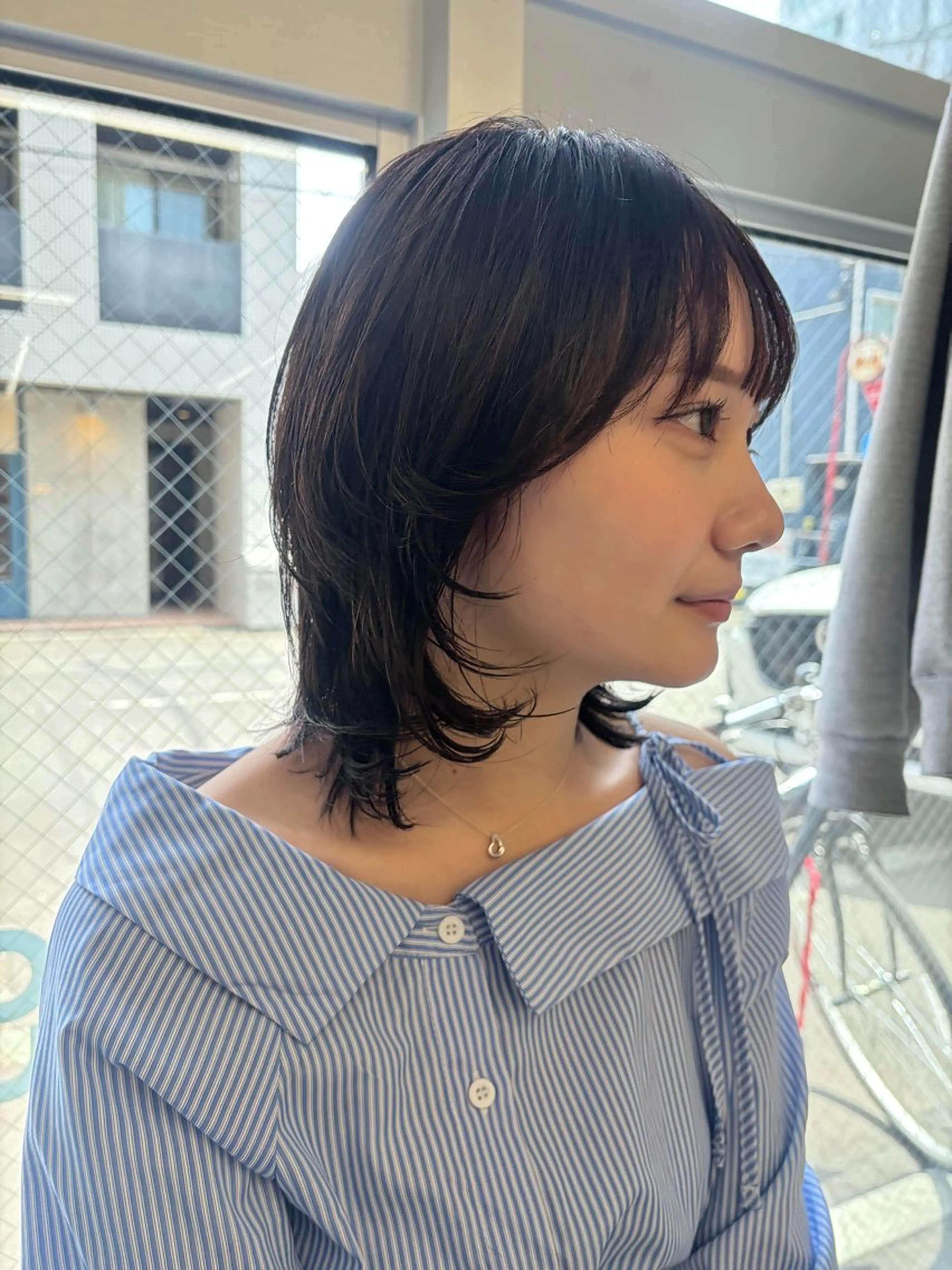 ミディアム ミディアムレイヤー レイヤーカット カット トリートメント cana 札幌レイヤースタイルのヘアスタイル