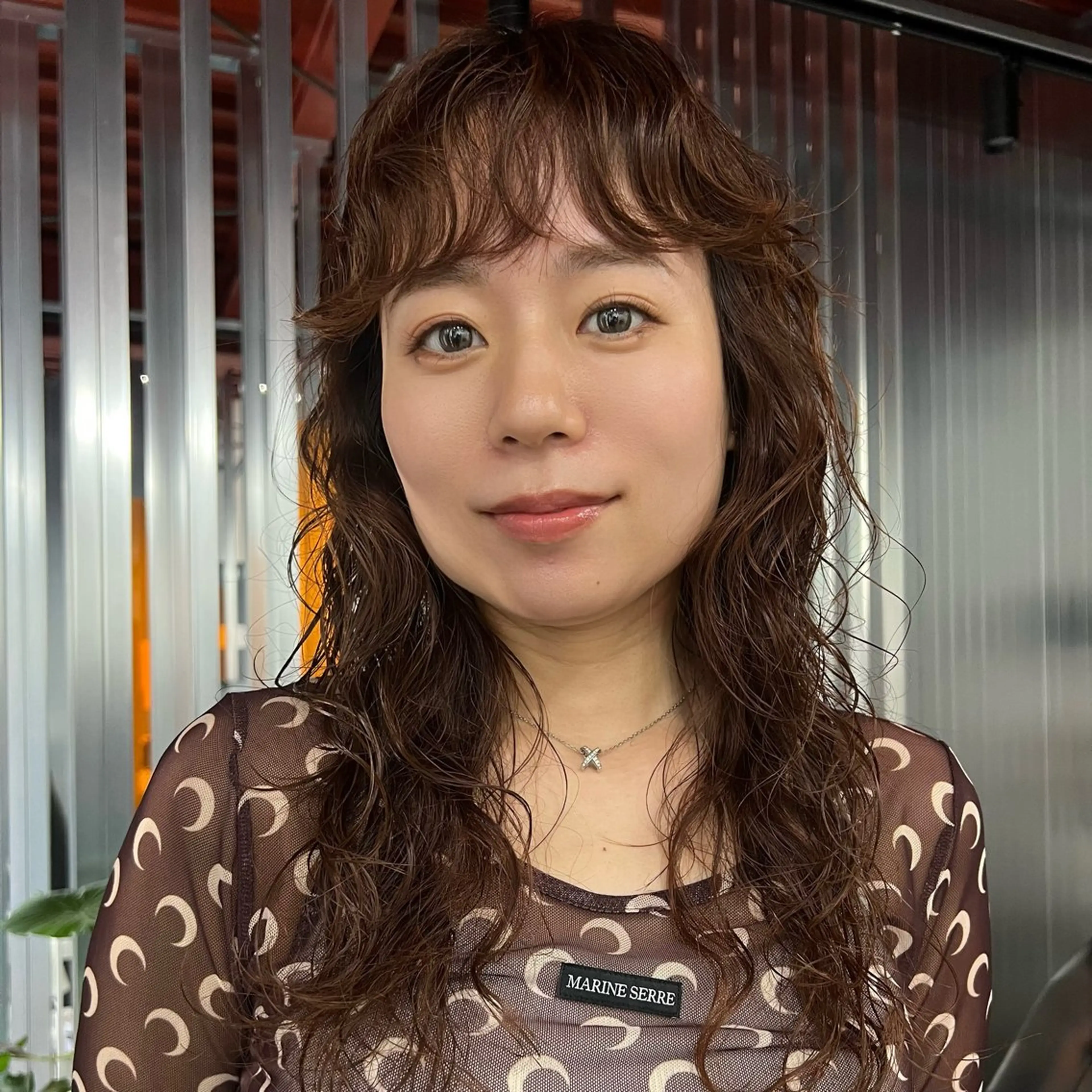 ロング カット パーマ ［　］shiro hikariのヘアスタイル