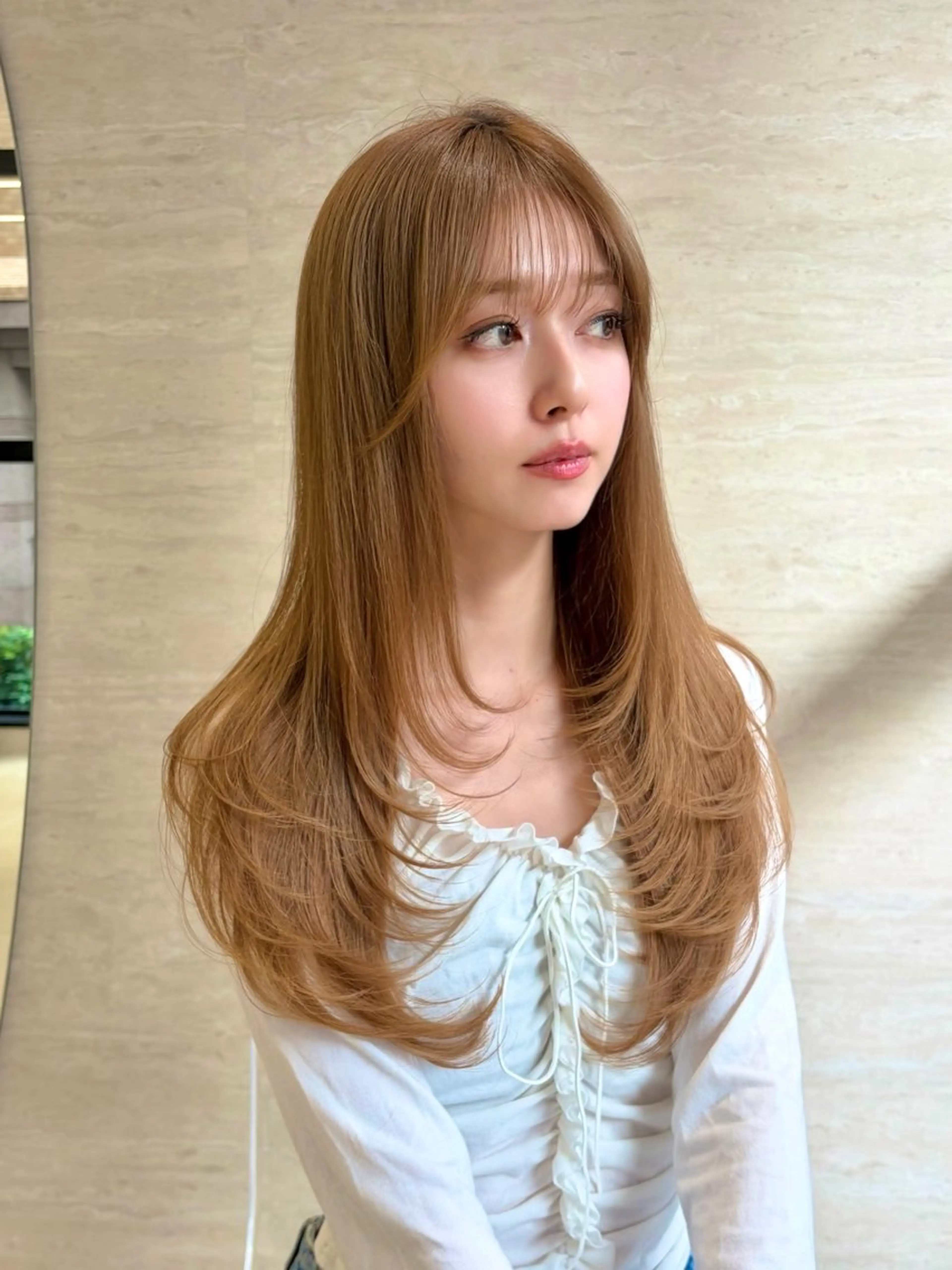 ロング カラー 透明感カラー 似合わせカット カット ヘアカラー トリートメント PULSE yokohama所属・タッセルボブ/韓国 レイヤー/髪質改善のヘアスタイル