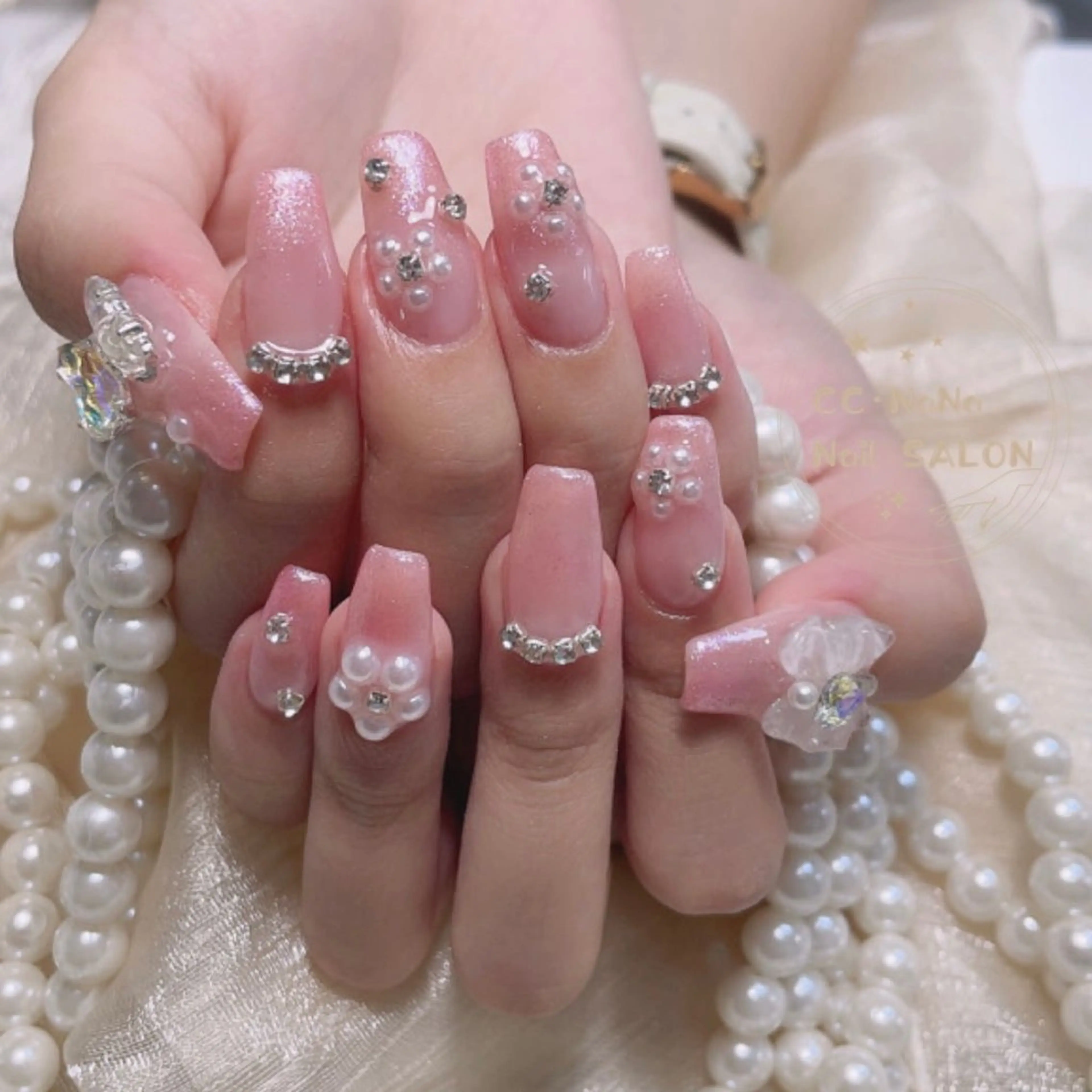 ネイル スカルプネイル ハンドネイル 💎CC・NaNa 韓国風ネイル🌙Cのネイルデザイン