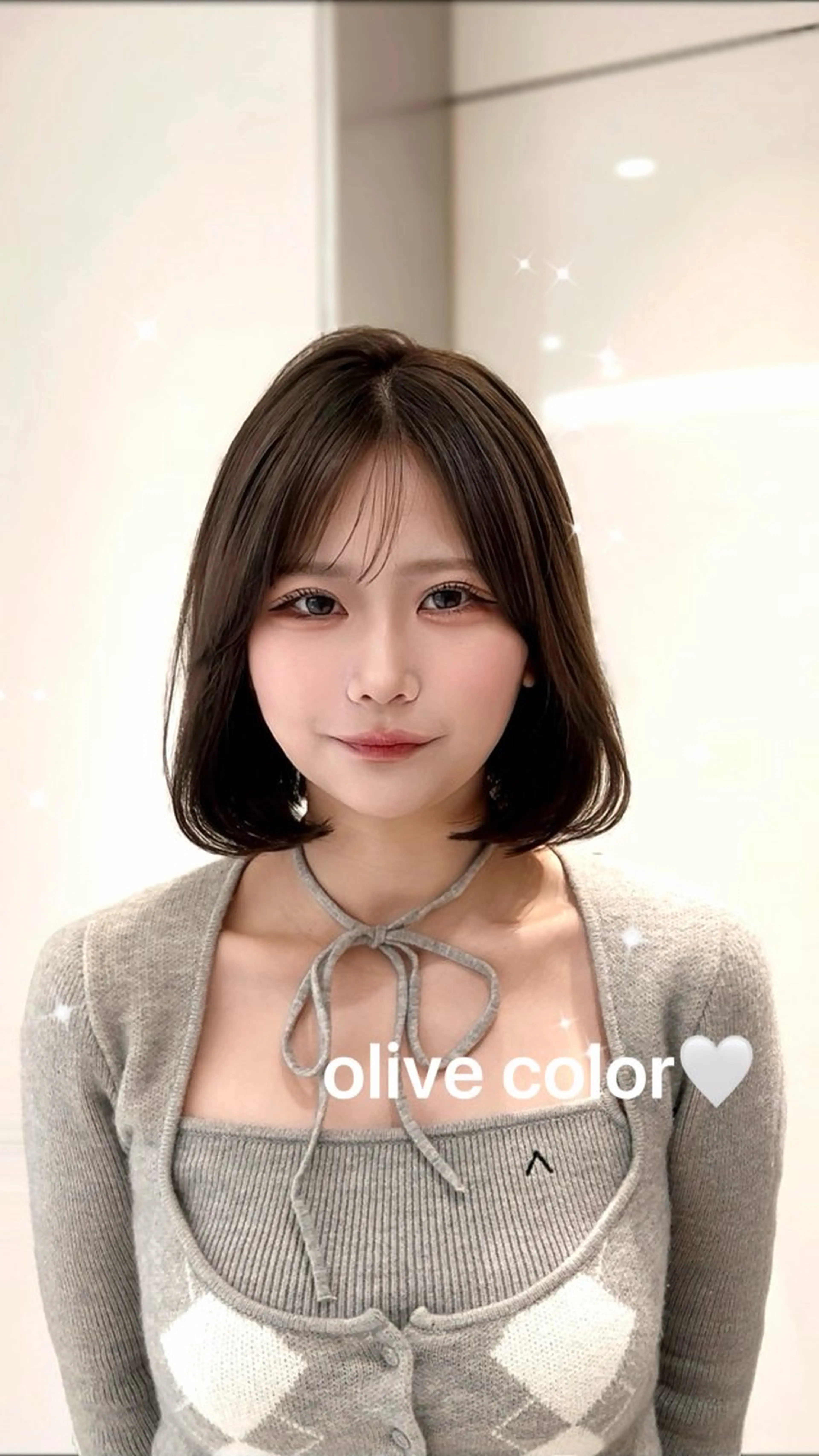 カラー カット ヘアカラー トリートメント 顔周り/透明感/銀座 🩵rinoのヘアスタイル