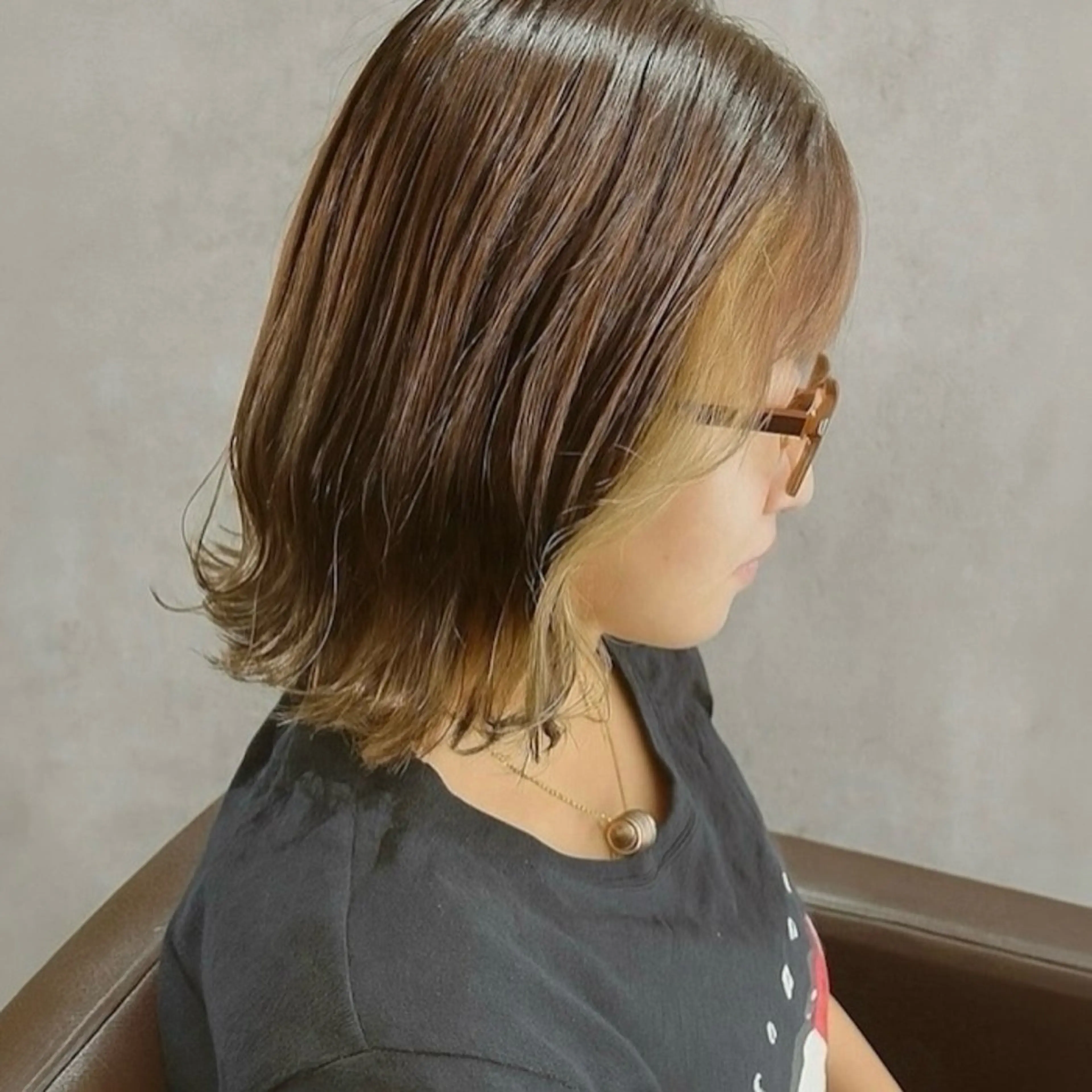 ショート カラー ボブレイヤー 透明感カラー ボブ くびれヘア 顔周りカット カット ヘアカラー トリートメント 清水優/ボブ /レイヤーボブのヘアスタイル