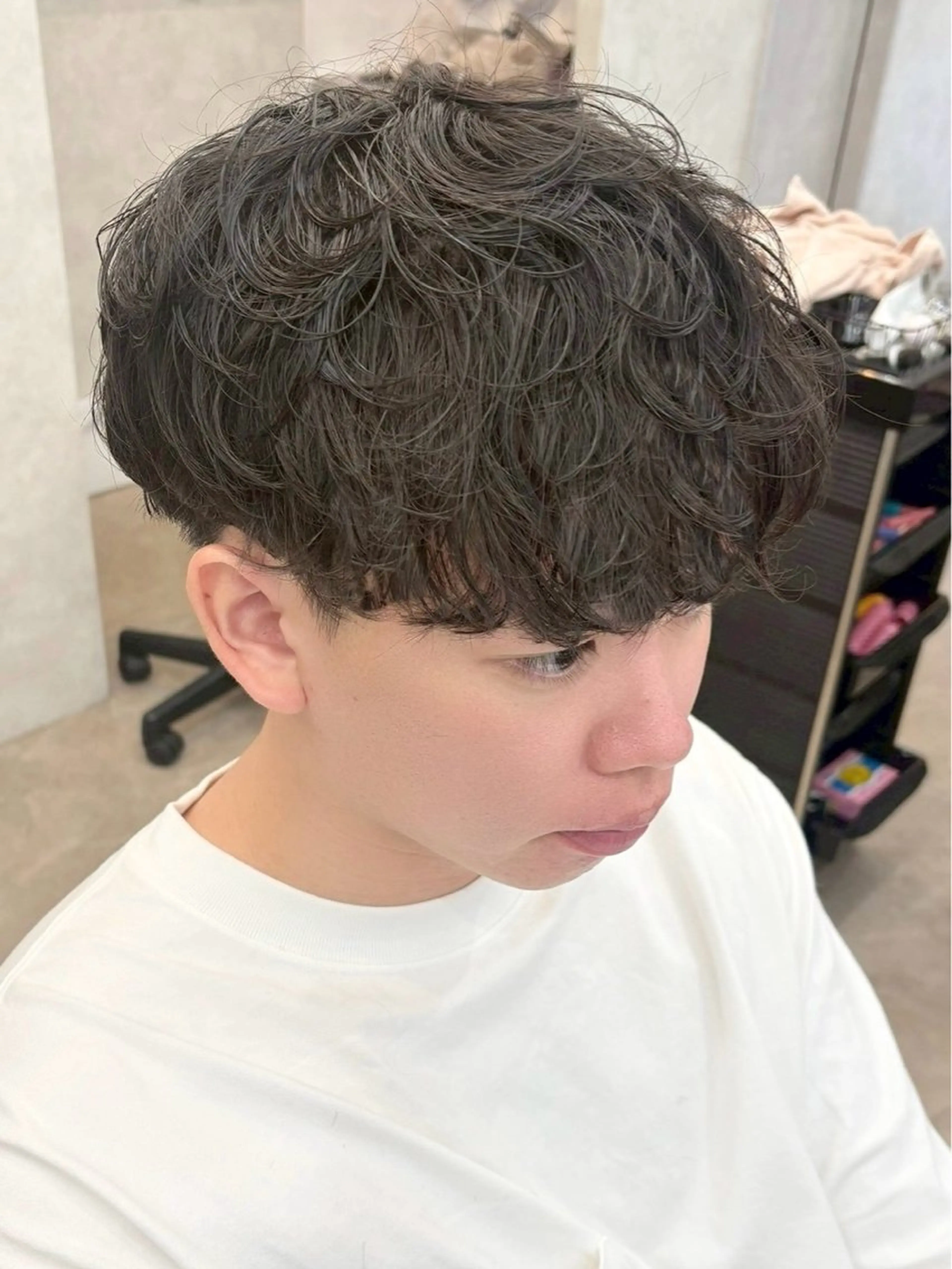 メンズ ニュアンスパーマ🌀 毛流れ🩶イザベラのヘアスタイル