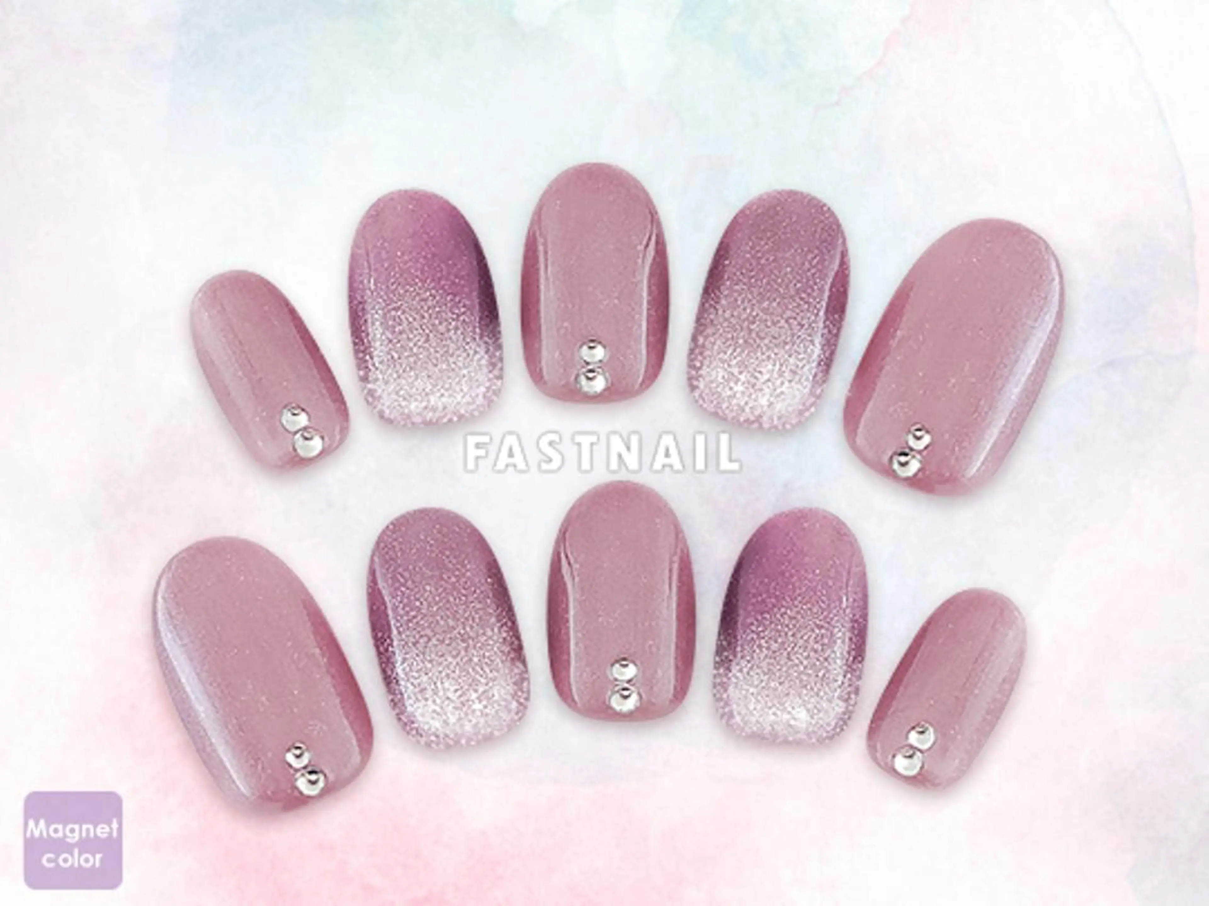 ネイル キラキラネイル マグネットネイル オフィスネイル ファストネイル 京都烏丸店のネイルデザイン