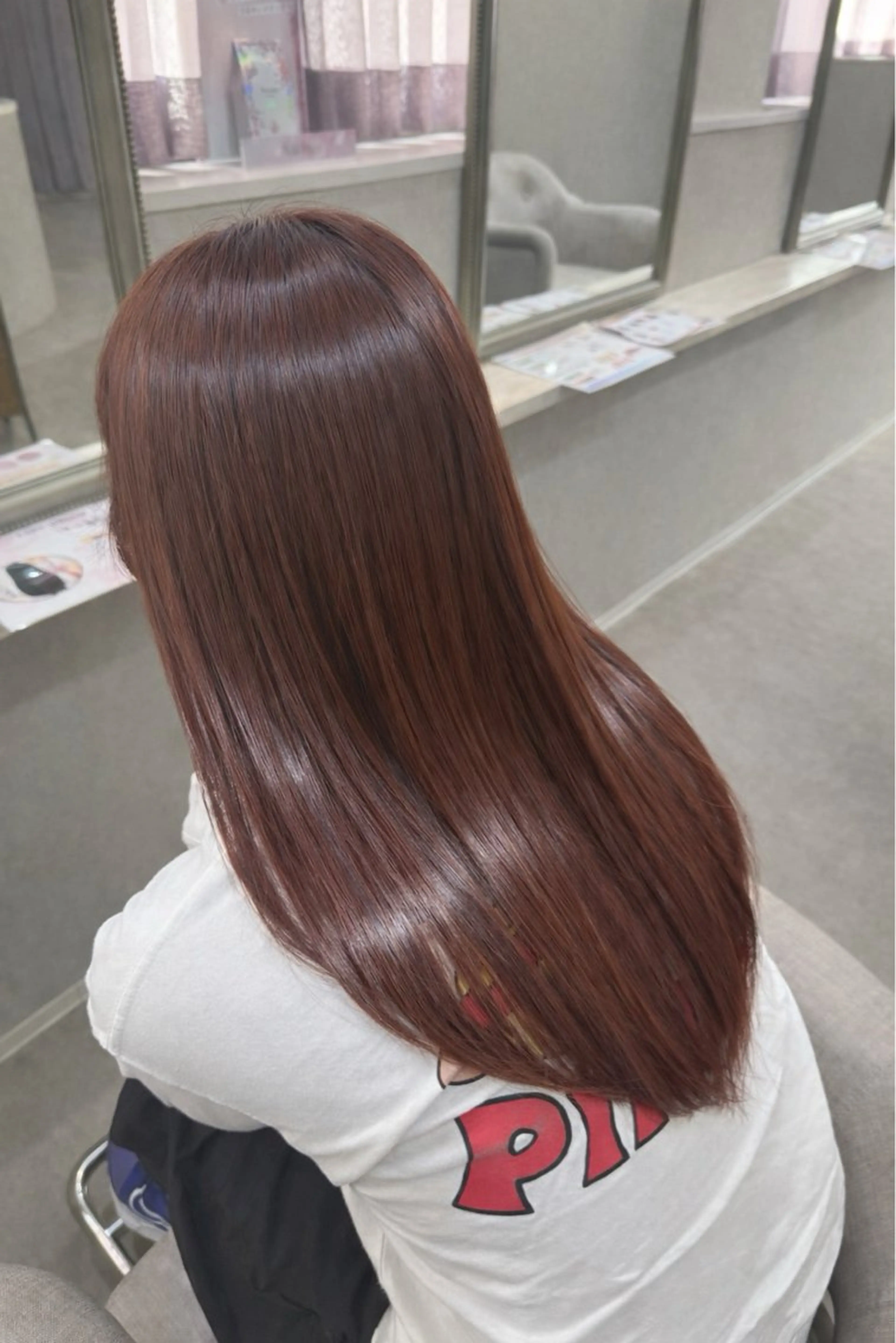 ロング カラー ブリーチ ブラウンカラー ブリーチなしカラー 🎀髪質改善/艶カラ ー/大宮/そら🎀のヘアスタイル