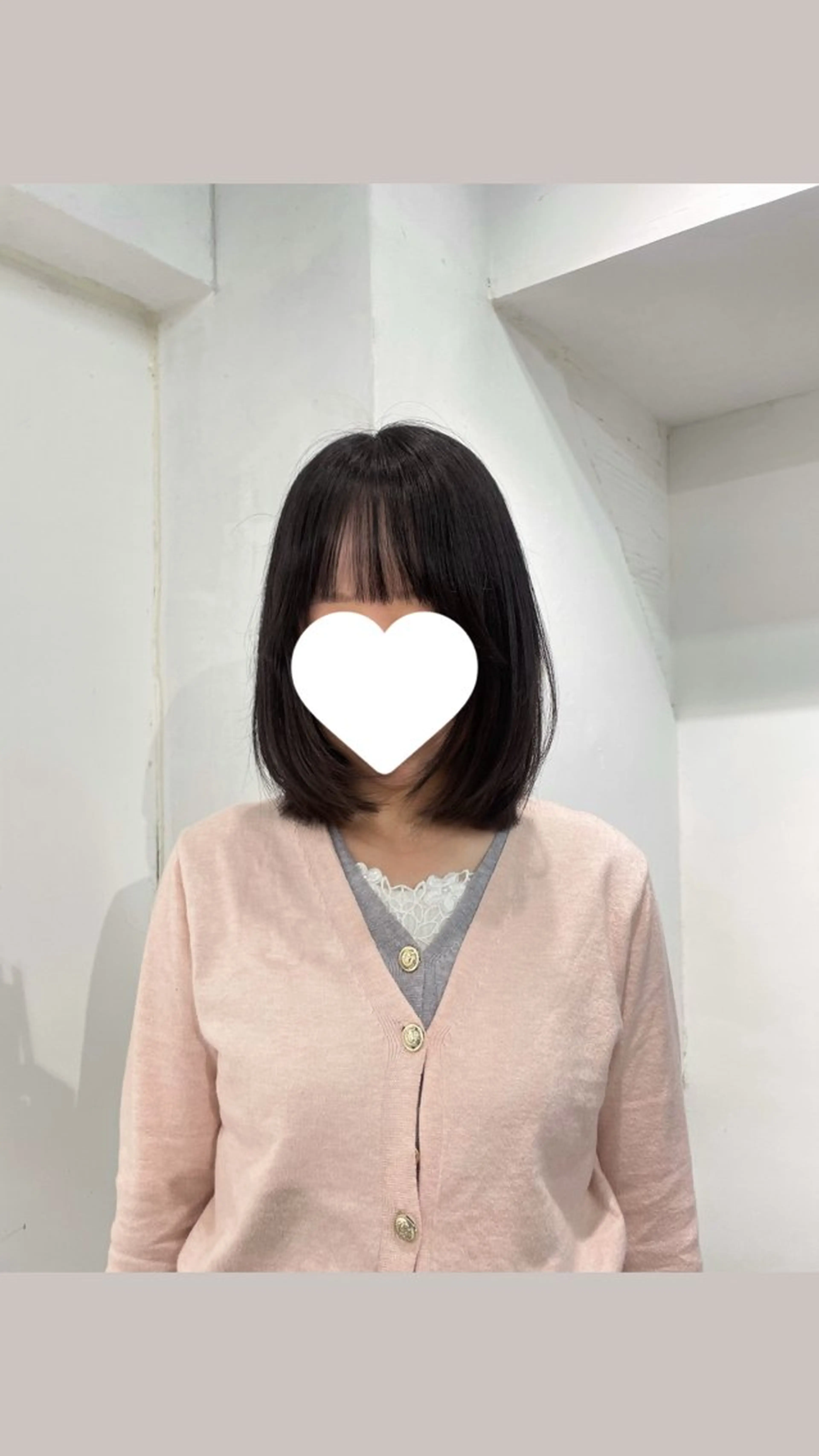 ミディアム 顔周りカット レイヤーカット noki /bob layerのヘアスタイル