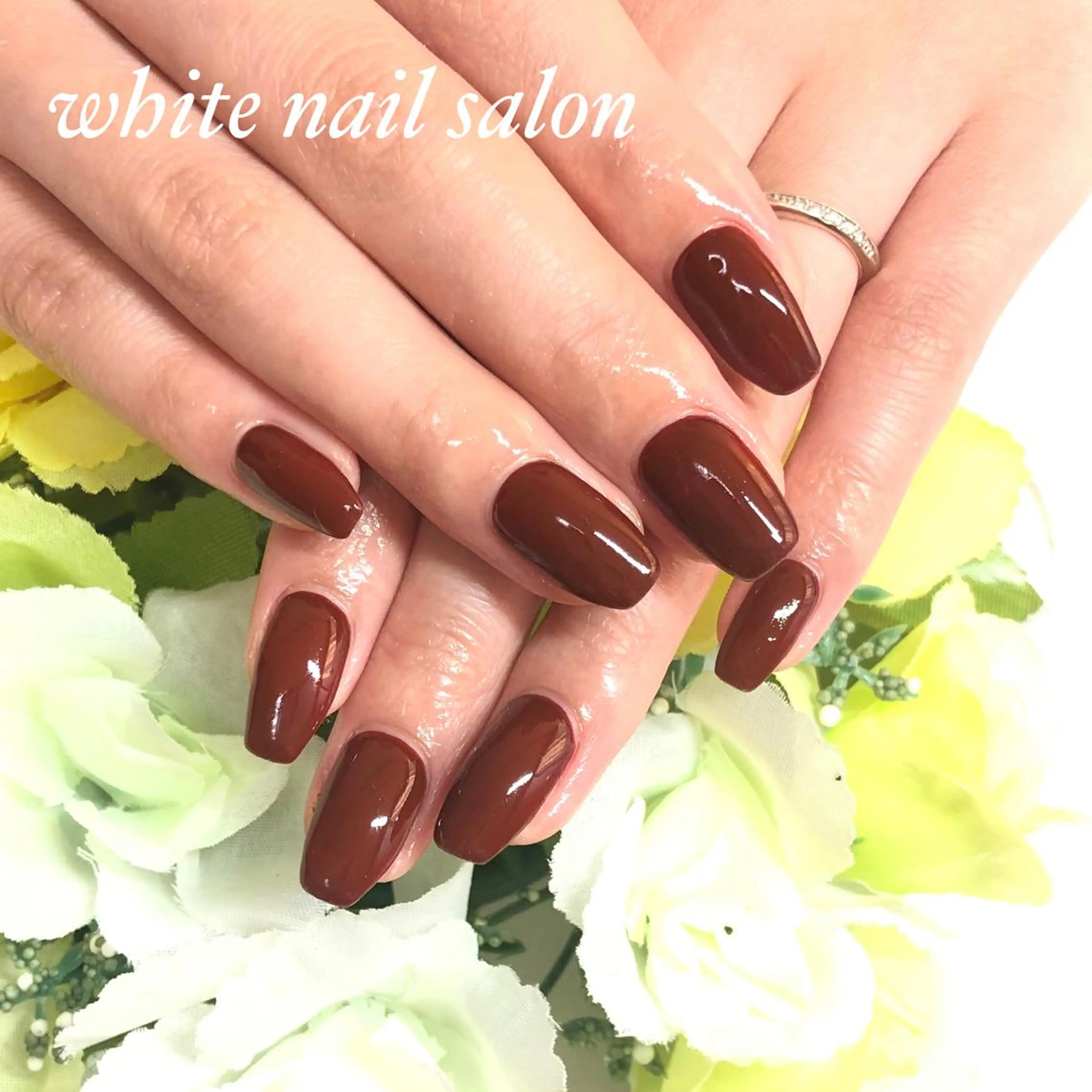 ネイル フットネイル ジェルネイル ハードジェル オフィスネイル ワンカラーネイル white nail salonのネイルデザイン