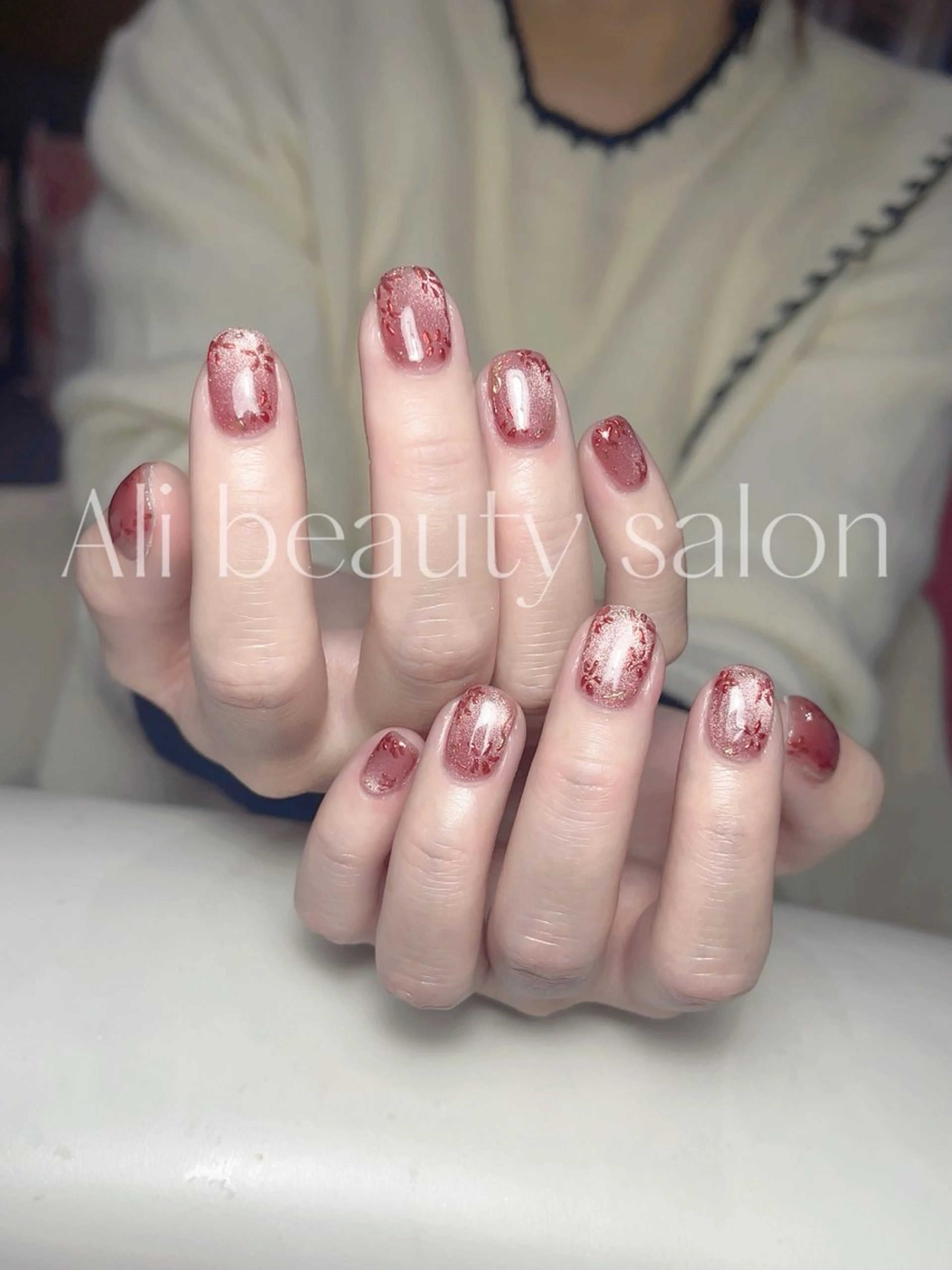 ネイル マグネットネイル ミラーネイル ハンドネイル Ali 新小岩 ネイル専門のネイルデザイン