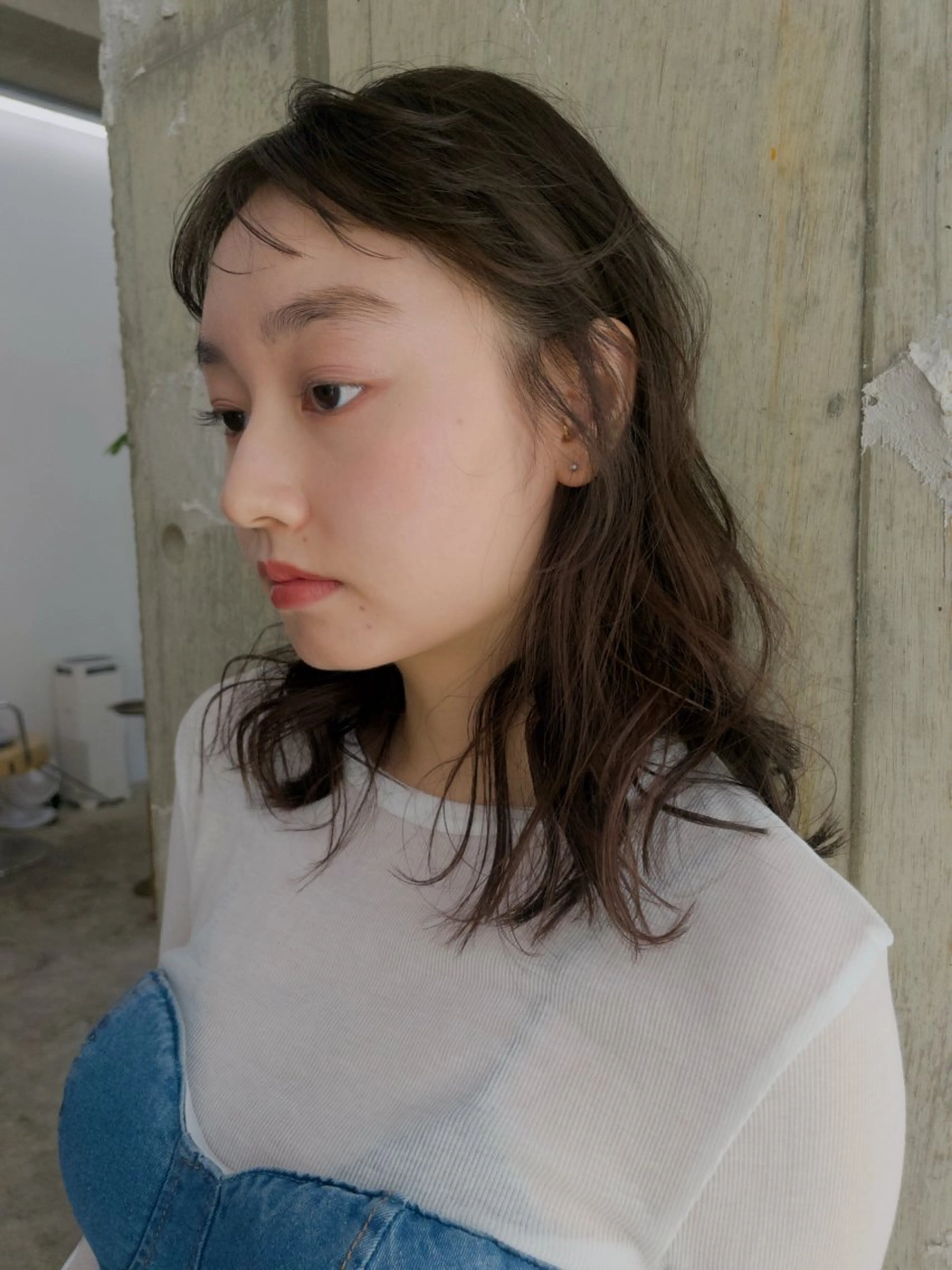 セミロング パーマ パーマ/レイヤー 岩山丈一郎のヘアスタイル