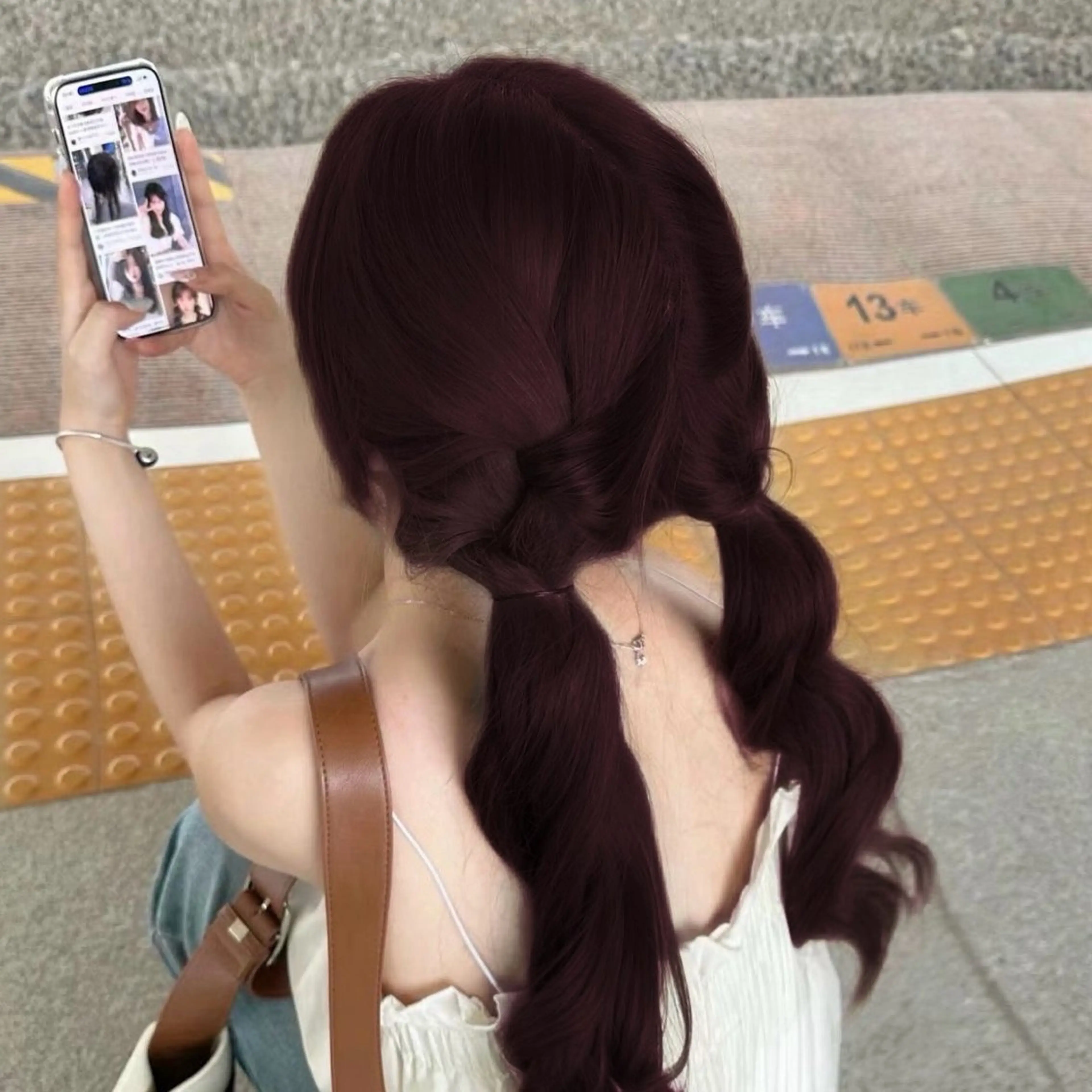 ロング カラー ヘアアレンジ 🫧‪🎀うる艶暖色 🏹Nanako🎀のヘアスタイル