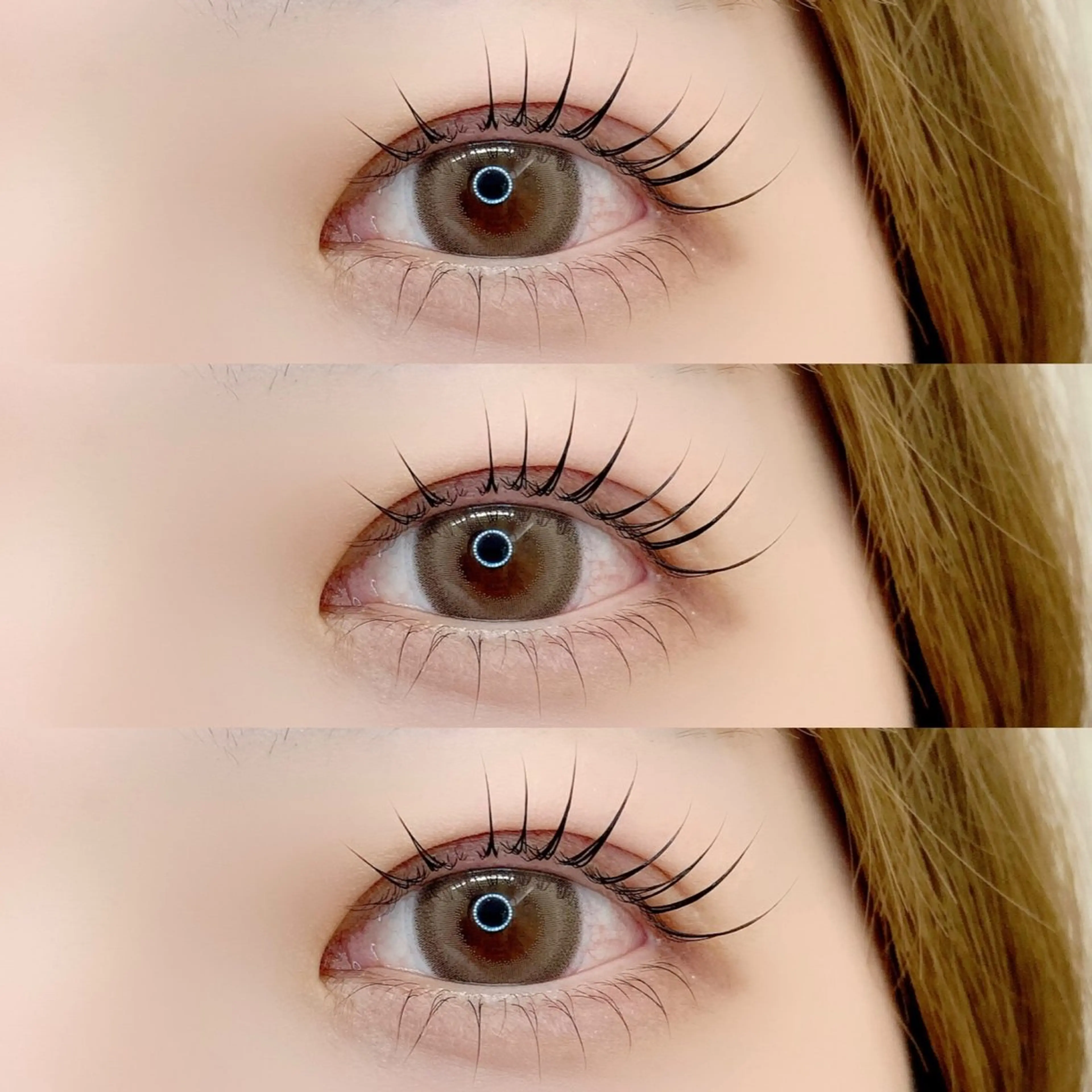 上下デザインまつげパーマの写真