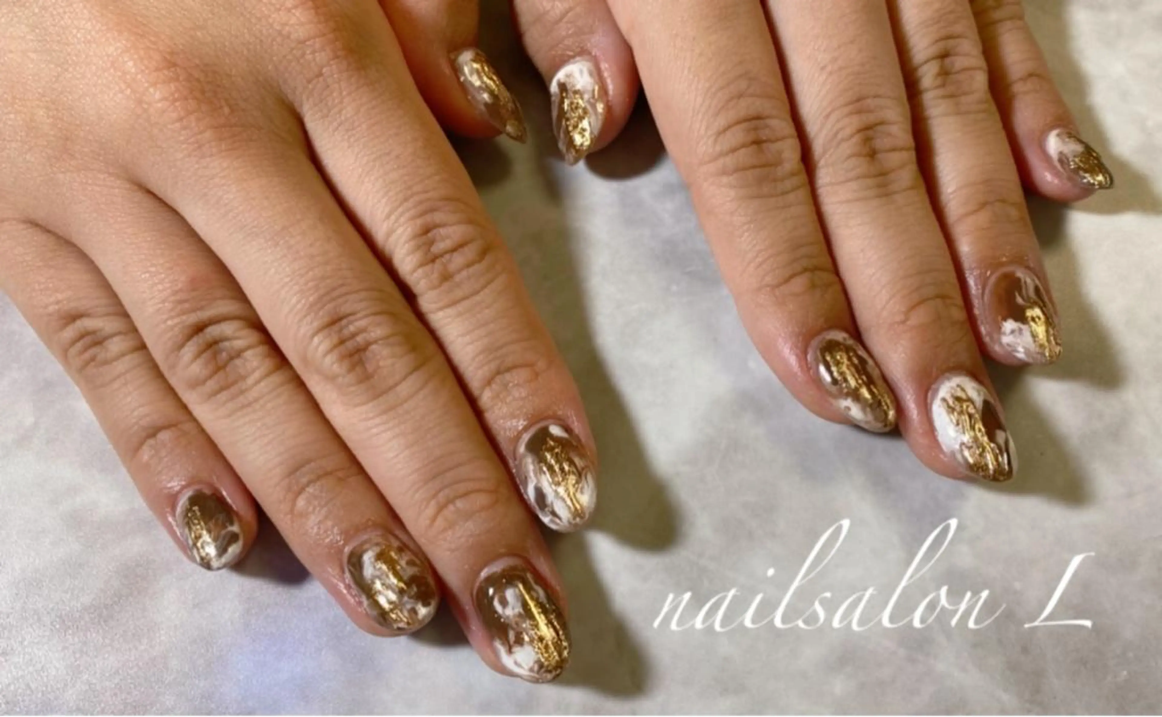 ネイル ゴージャス スカルプネイル NAILSALON Ｌのネイルデザイン