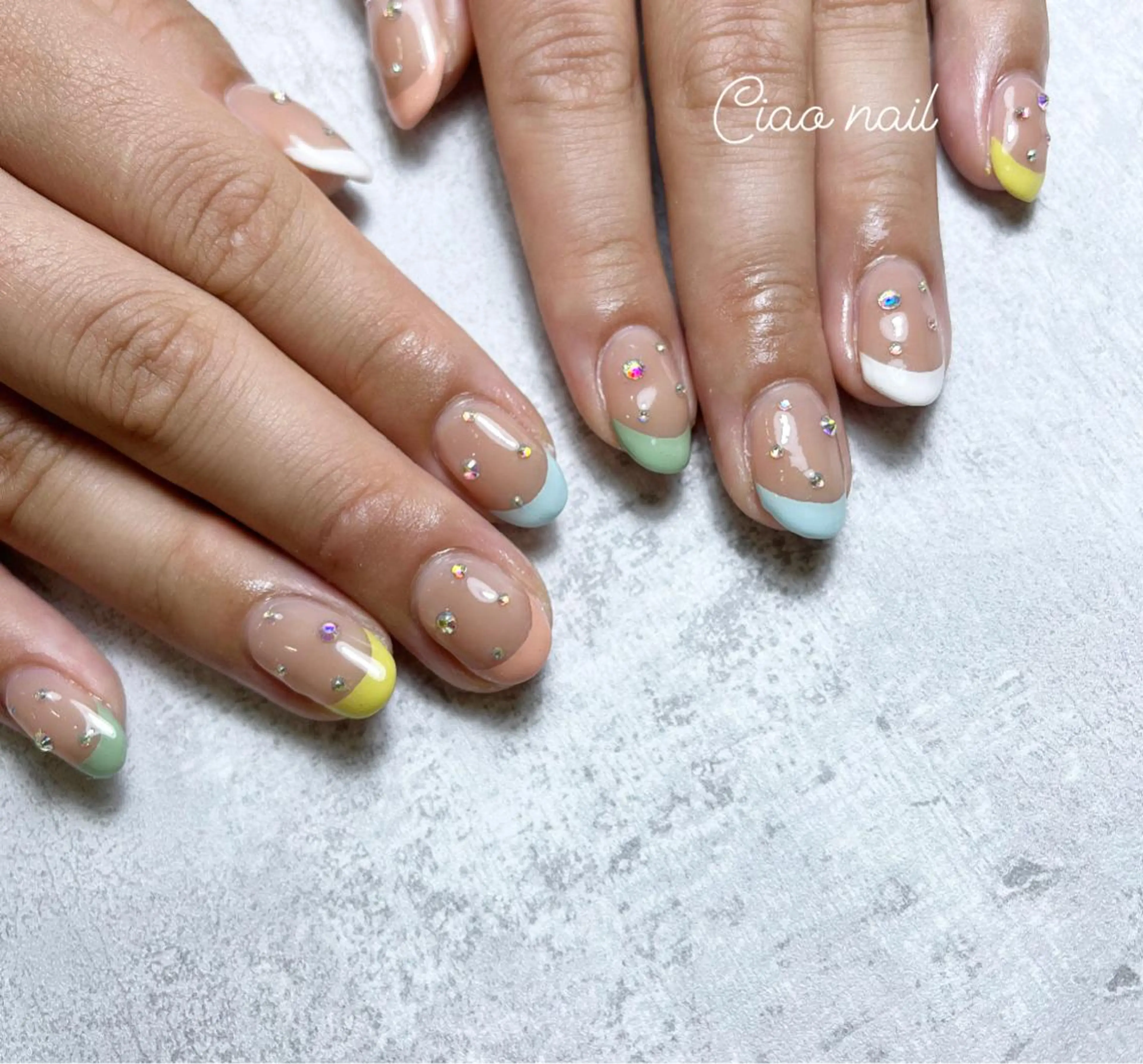 ネイル フレンチネイル パステルネイル #Amin nail salonのネイルデザイン