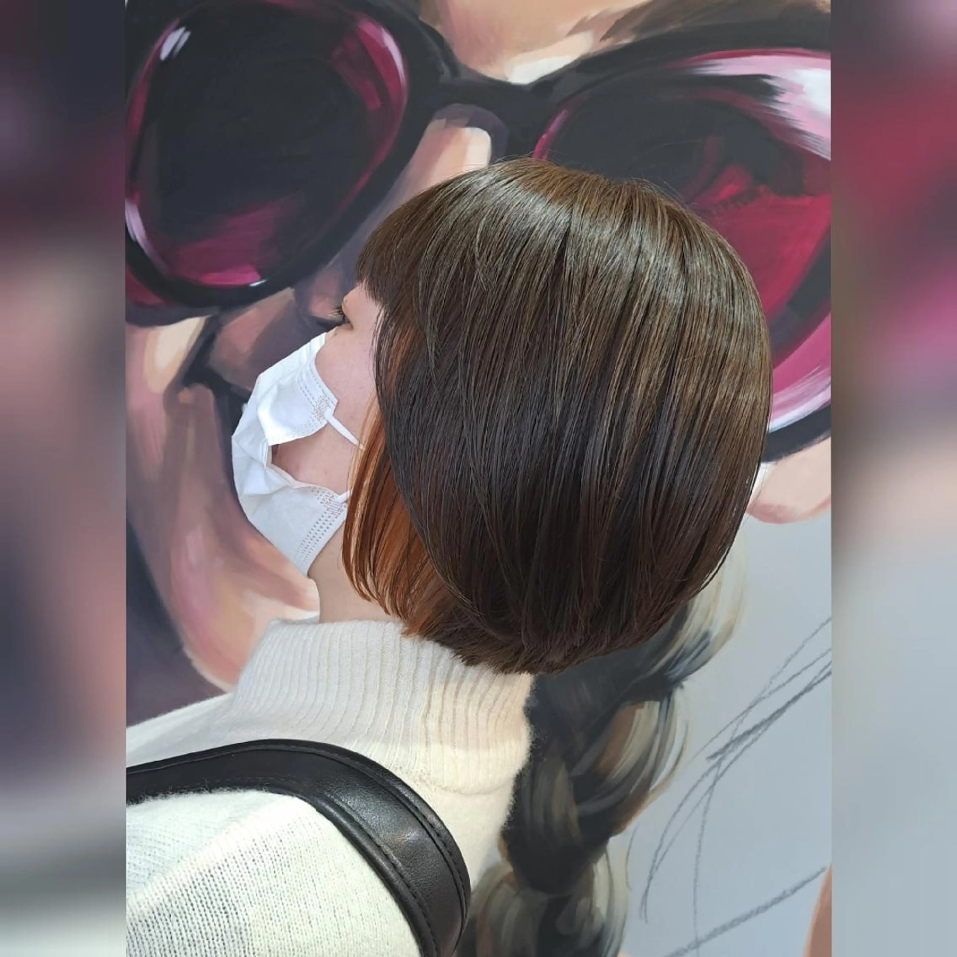 ショート カラー ショートボブ イヤリングカラー ボブ ショートヘア あかね☆ヘアアレンジ /ボブ/縮毛矯正のヘアスタイル