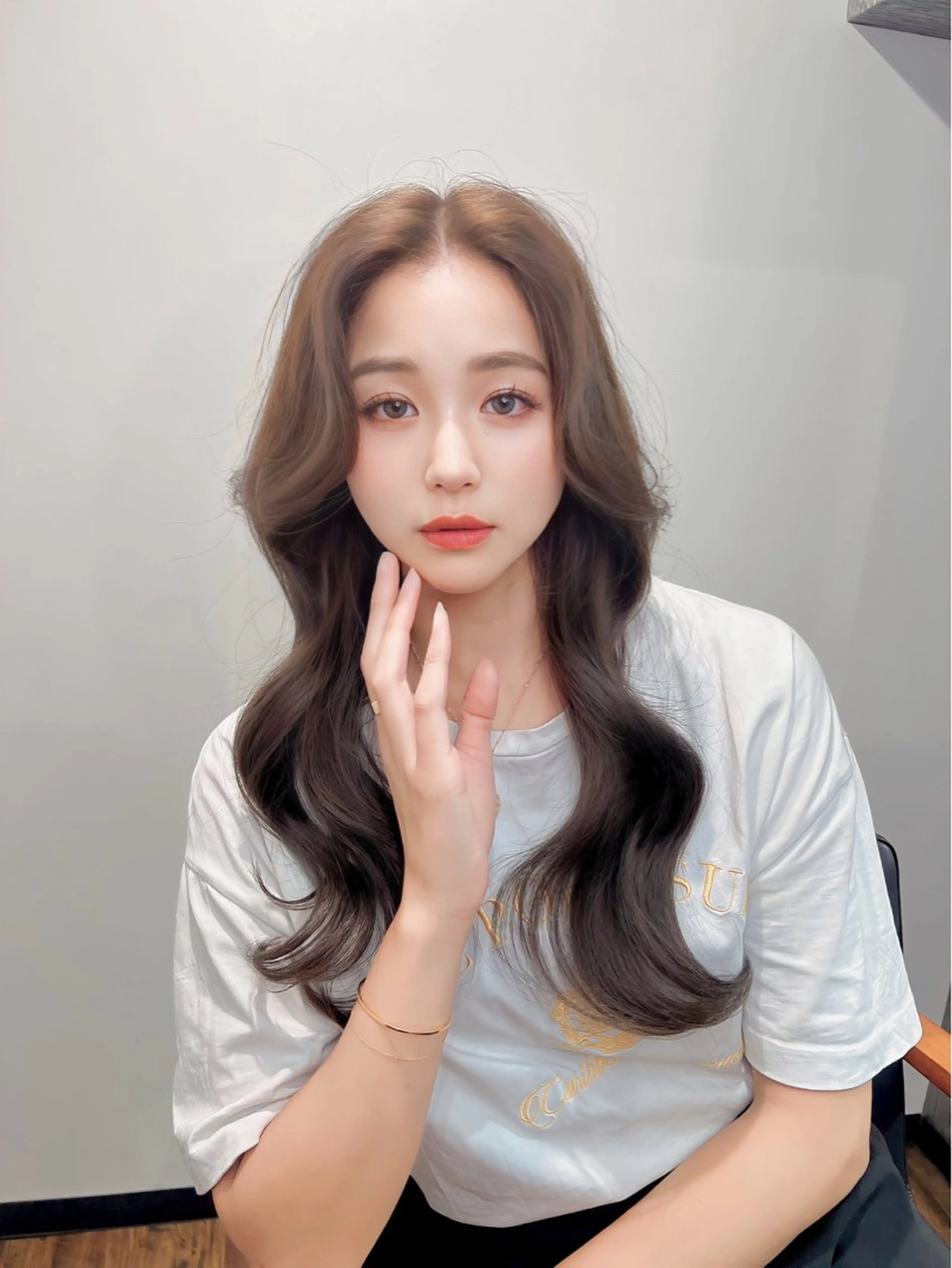 ロング カラー ヘアアレンジ 韓国レイヤー/ 顔周り💕田中将吾のヘアスタイル