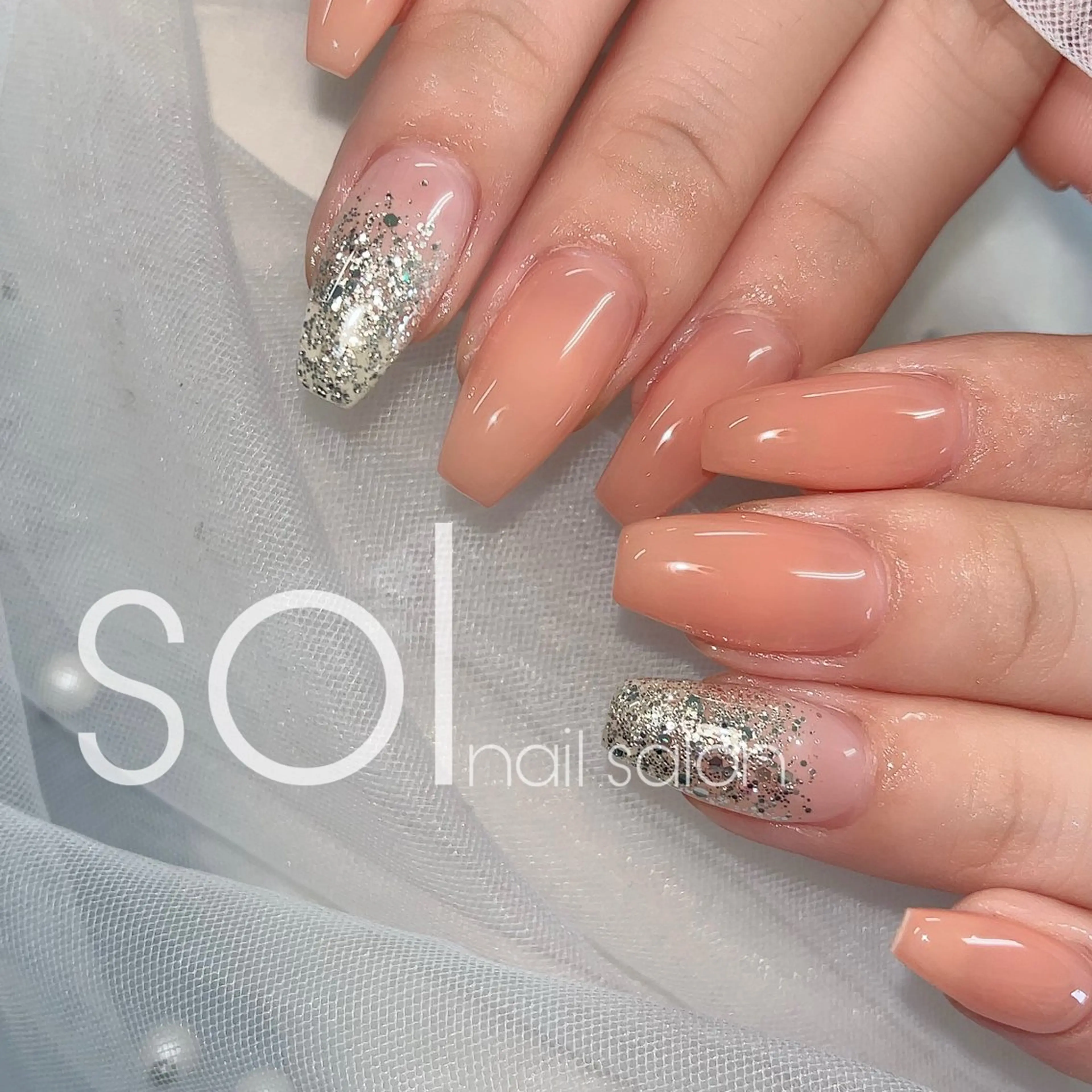 ネイル アートネイル ラメ(グリッター) ハンドネイル sol manakaのネイルデザイン