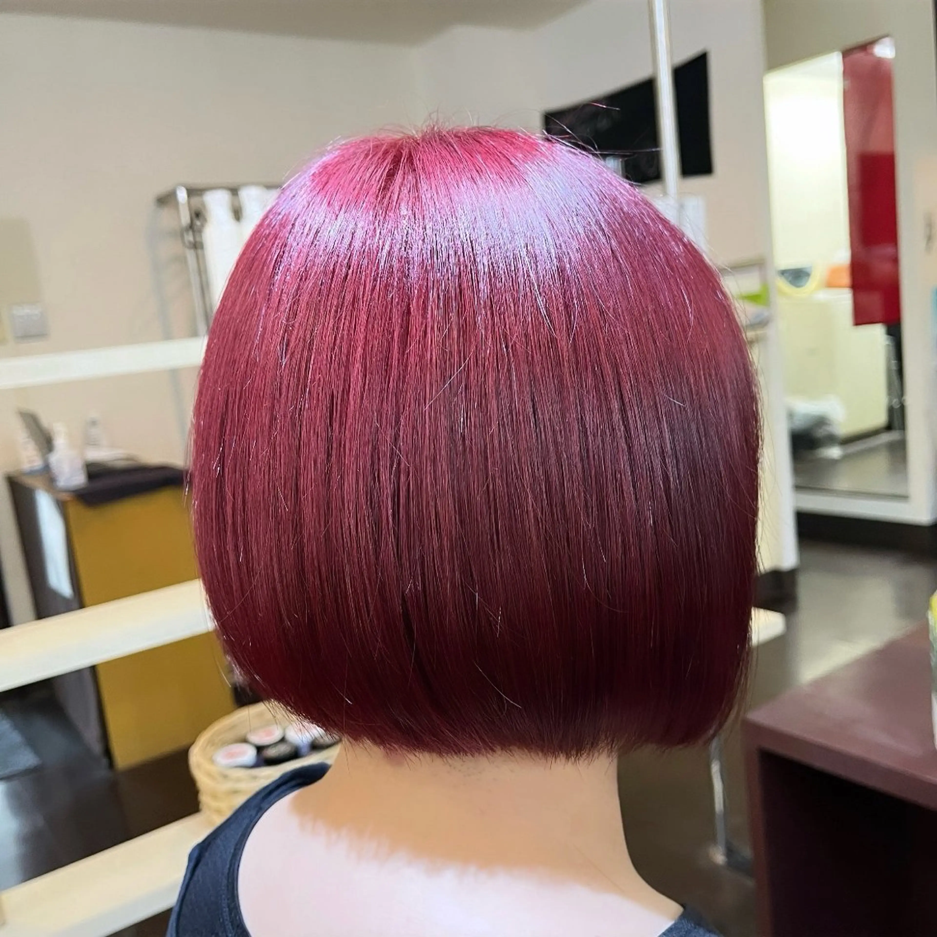 ショート カラー レッドカラー エクステ ヘアカラー トリートメント 編み込みエクステ/ ハイトーン りょすけのヘアスタイル