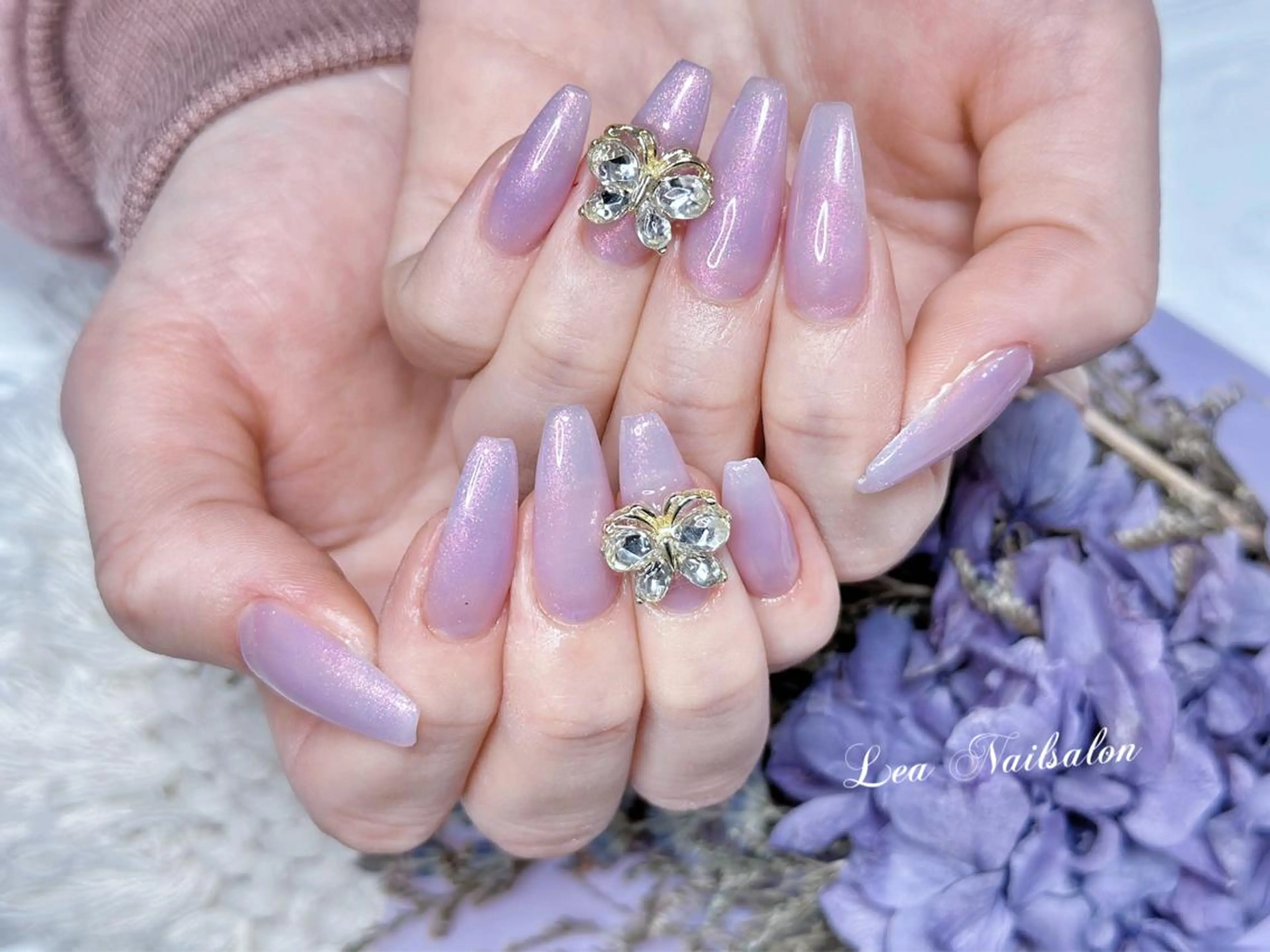 セミロング カラー ネイル Le’a NailSalonのネイルデザイン