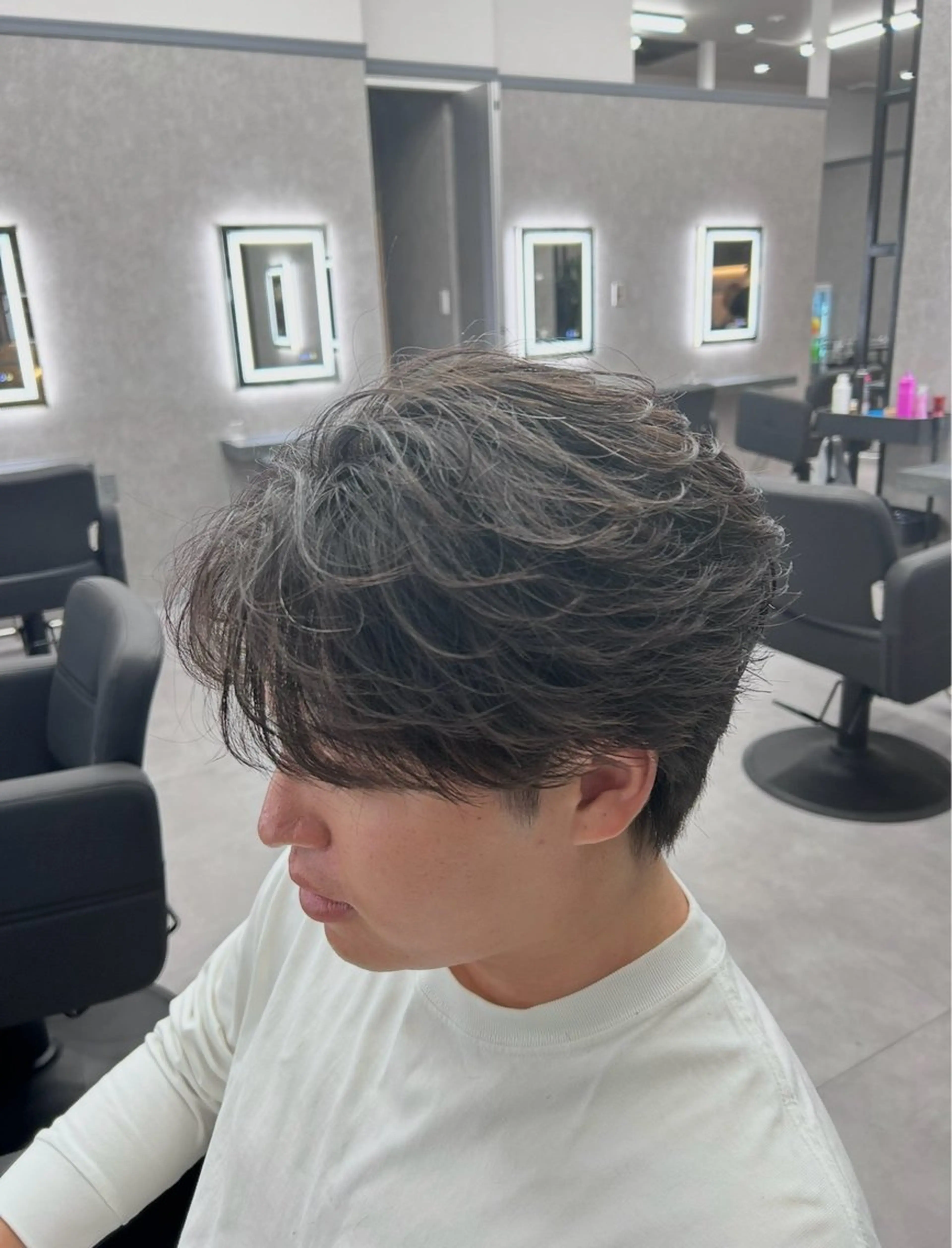 ショート カラー パーマ メンズ フェザーパーマ メンズパーマ ショートヘア カット パーマ メンズ特化 👑YUTAのヘアスタイル