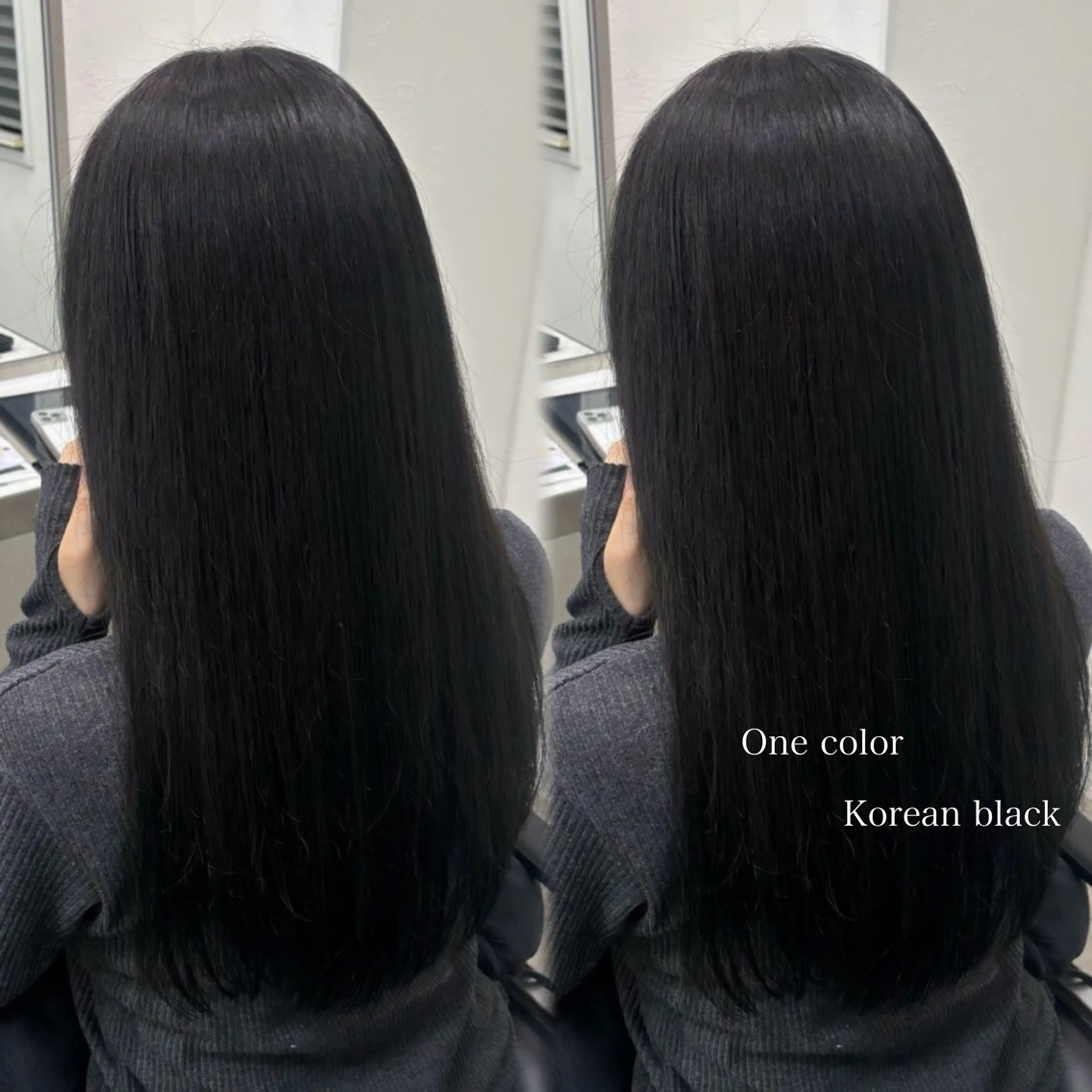 ロング カラー 黒髪 ヘアカラー 韓国ヘア🇰🇷 HINAのマツエク・マツパデザイン