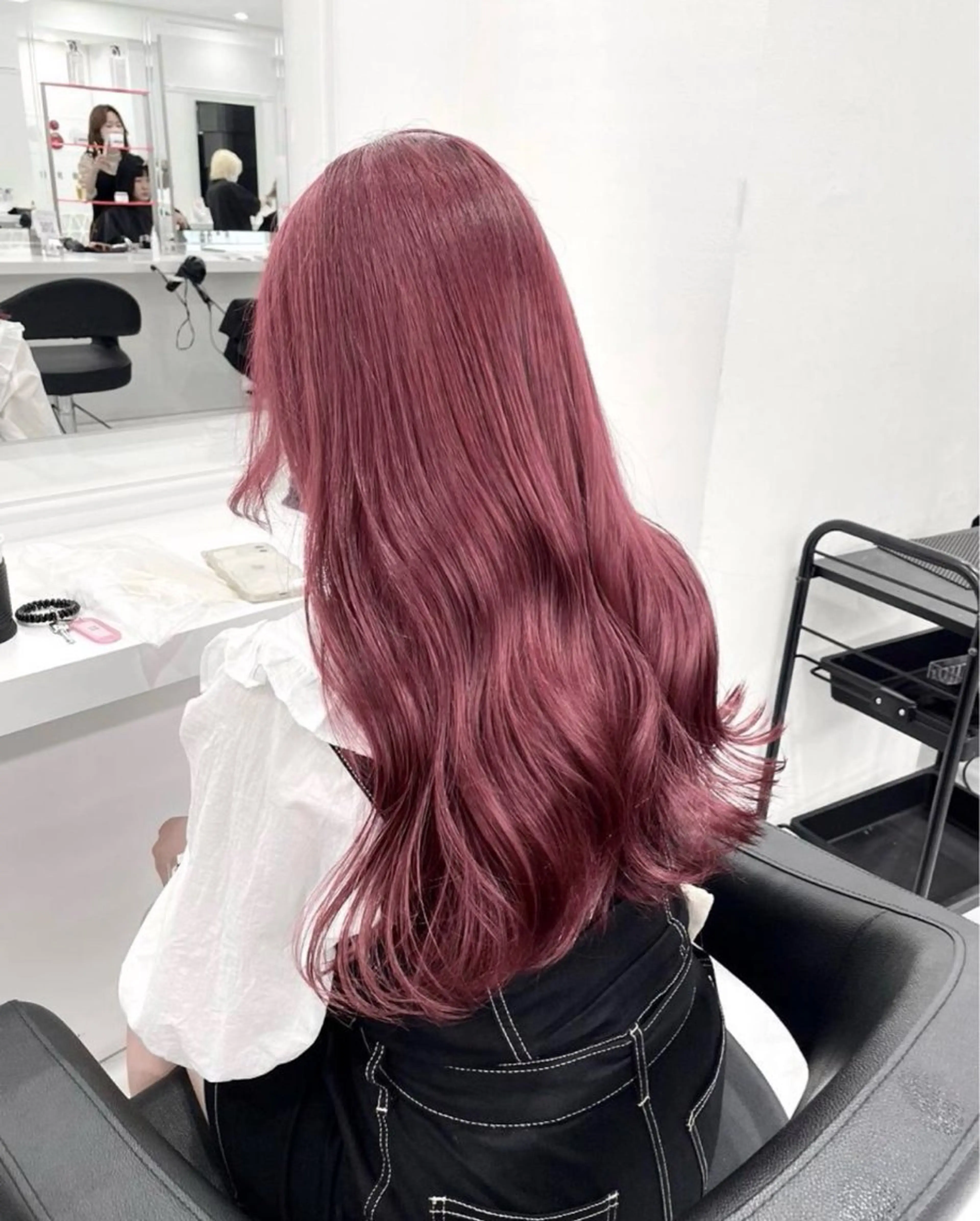 ロング カラー ヘアカラー ヘアセット 🎀愛されピンク ラベンダー💜ゆいのヘアスタイル