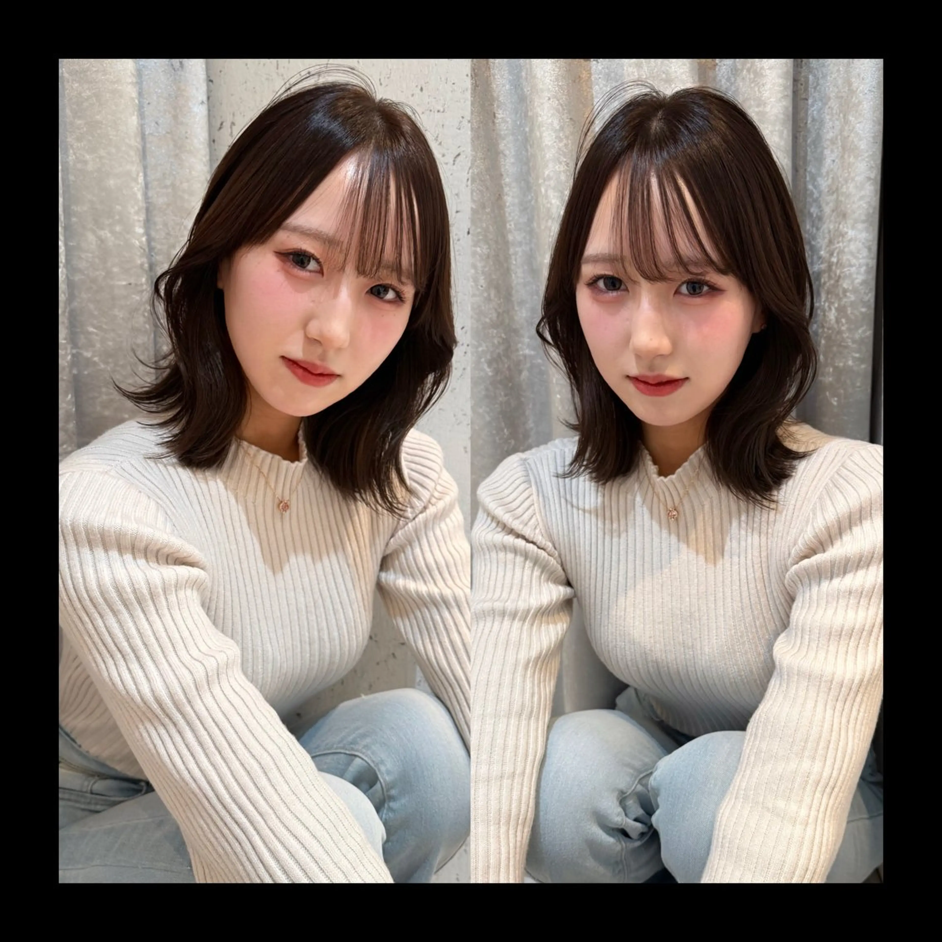 ミディアム カラー カット ヘアカラー トリートメント mai / linoah˚✧のヘアスタイル