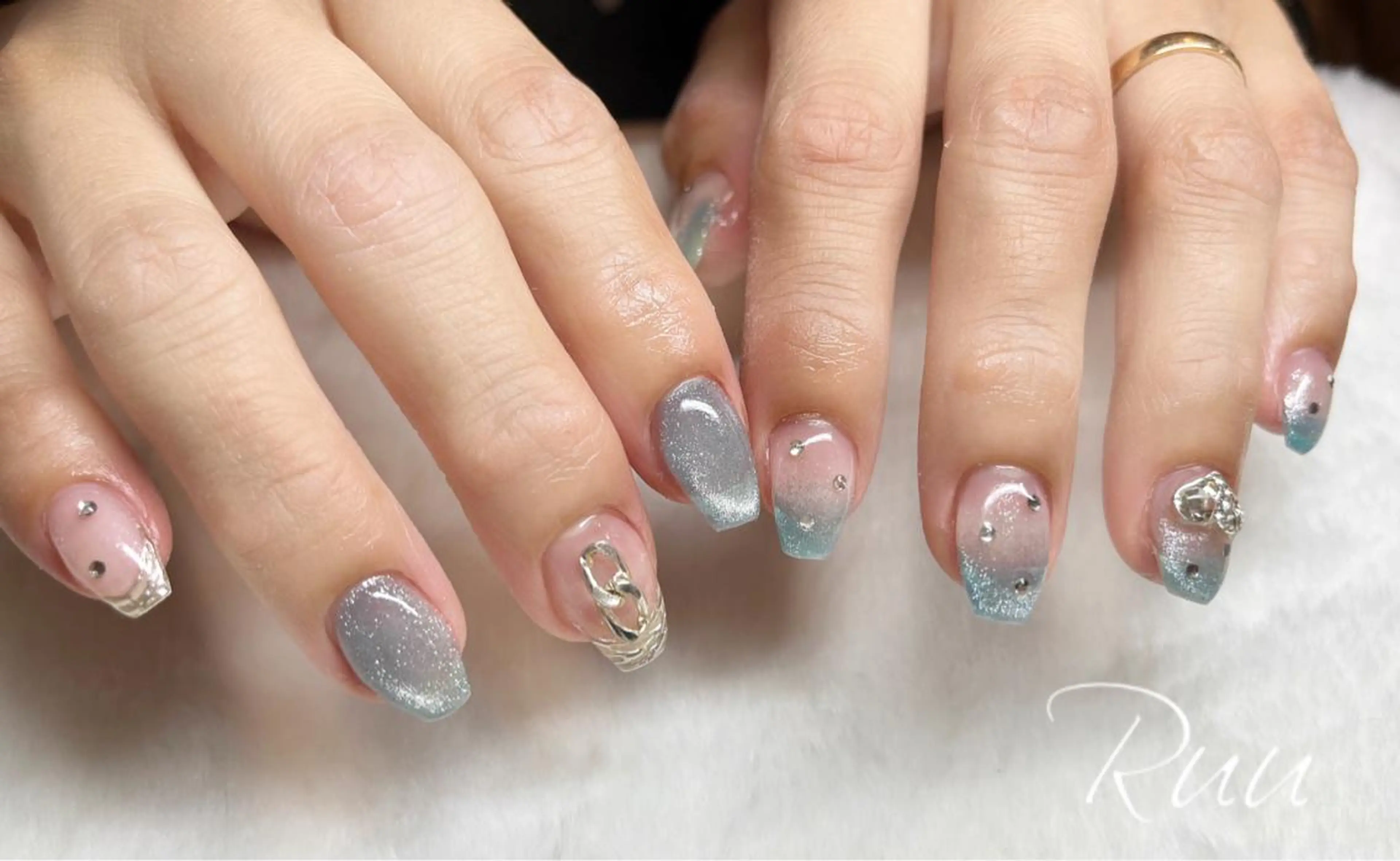 ネイル アートネイル フットネイル フレンチネイル キラキラネイル 韓国ネイル Nail salon Ruuのネイルデザイン