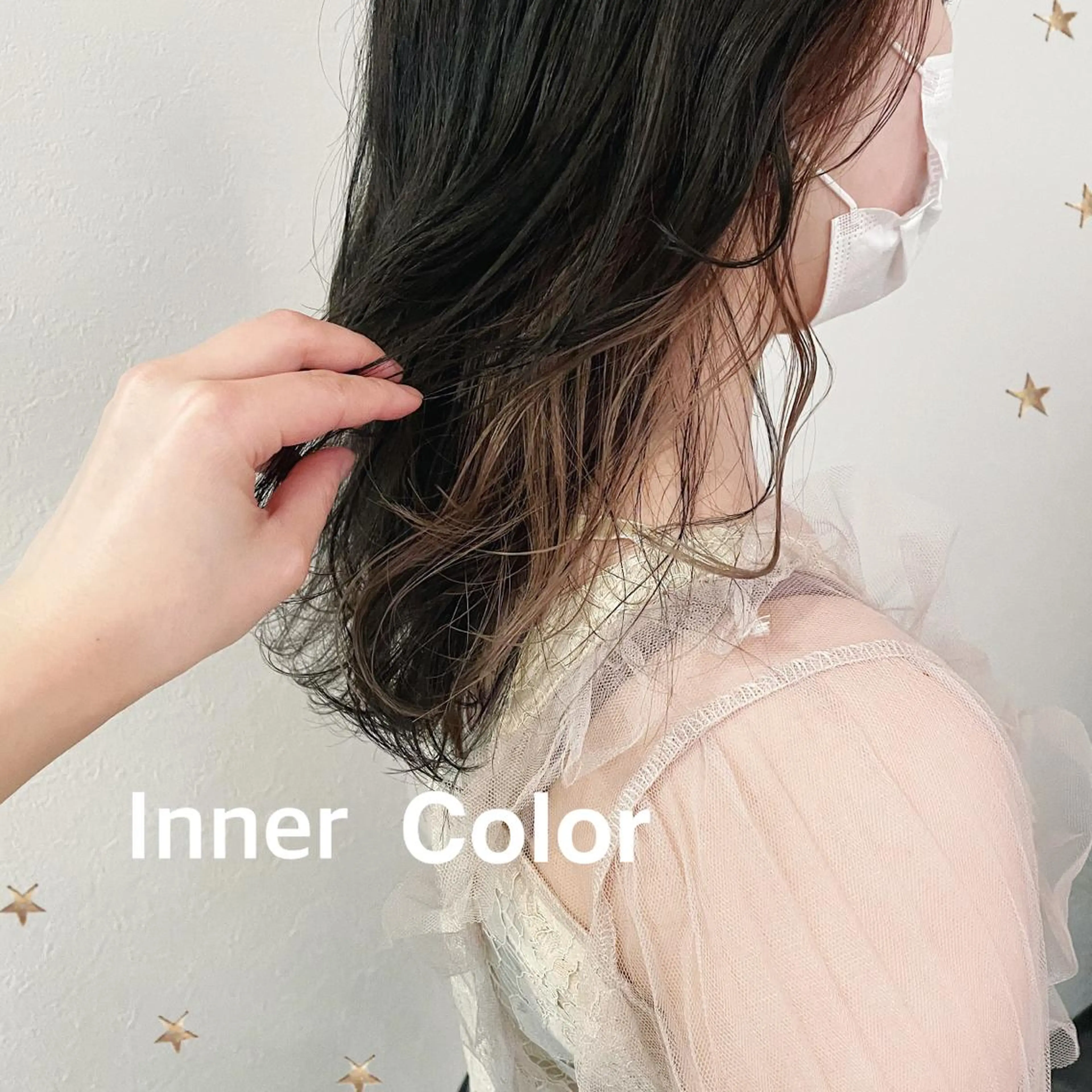 ミディアム カラー カット ヘアカラー 市川 千夏のヘアスタイル