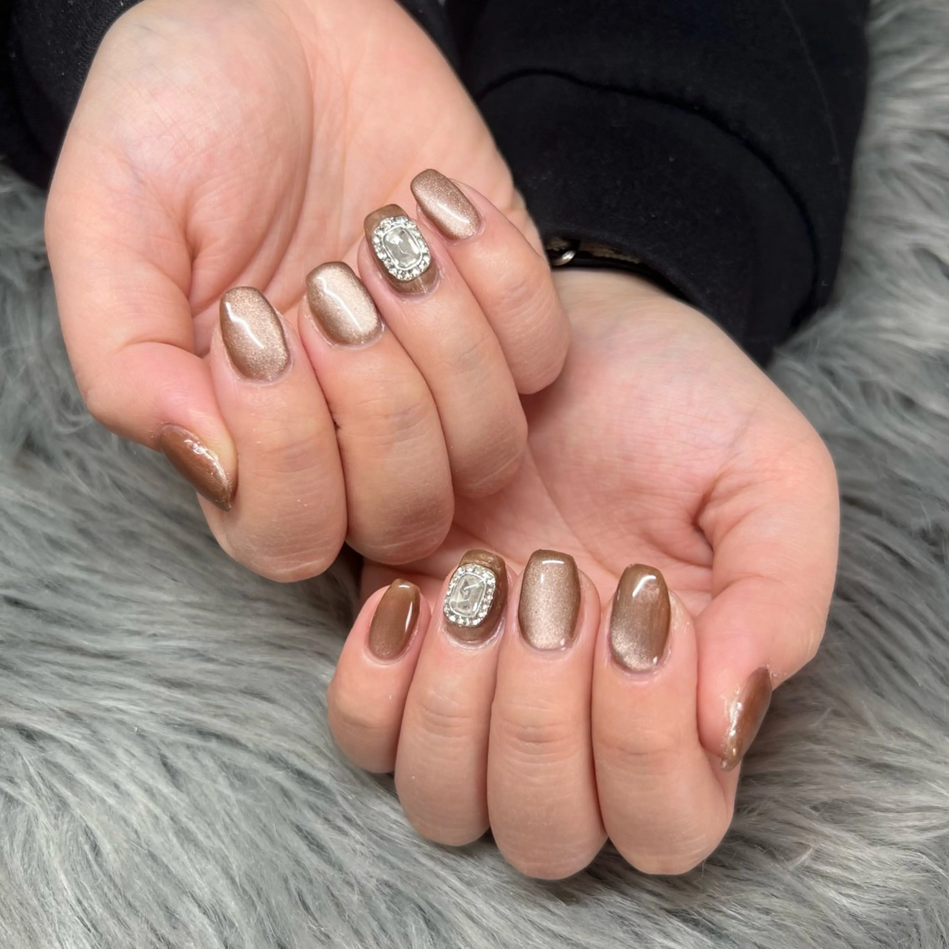 ネイル 韓国ネイル マグネットネイル ワンホンネイル ulysses nailsalonのネイルデザイン