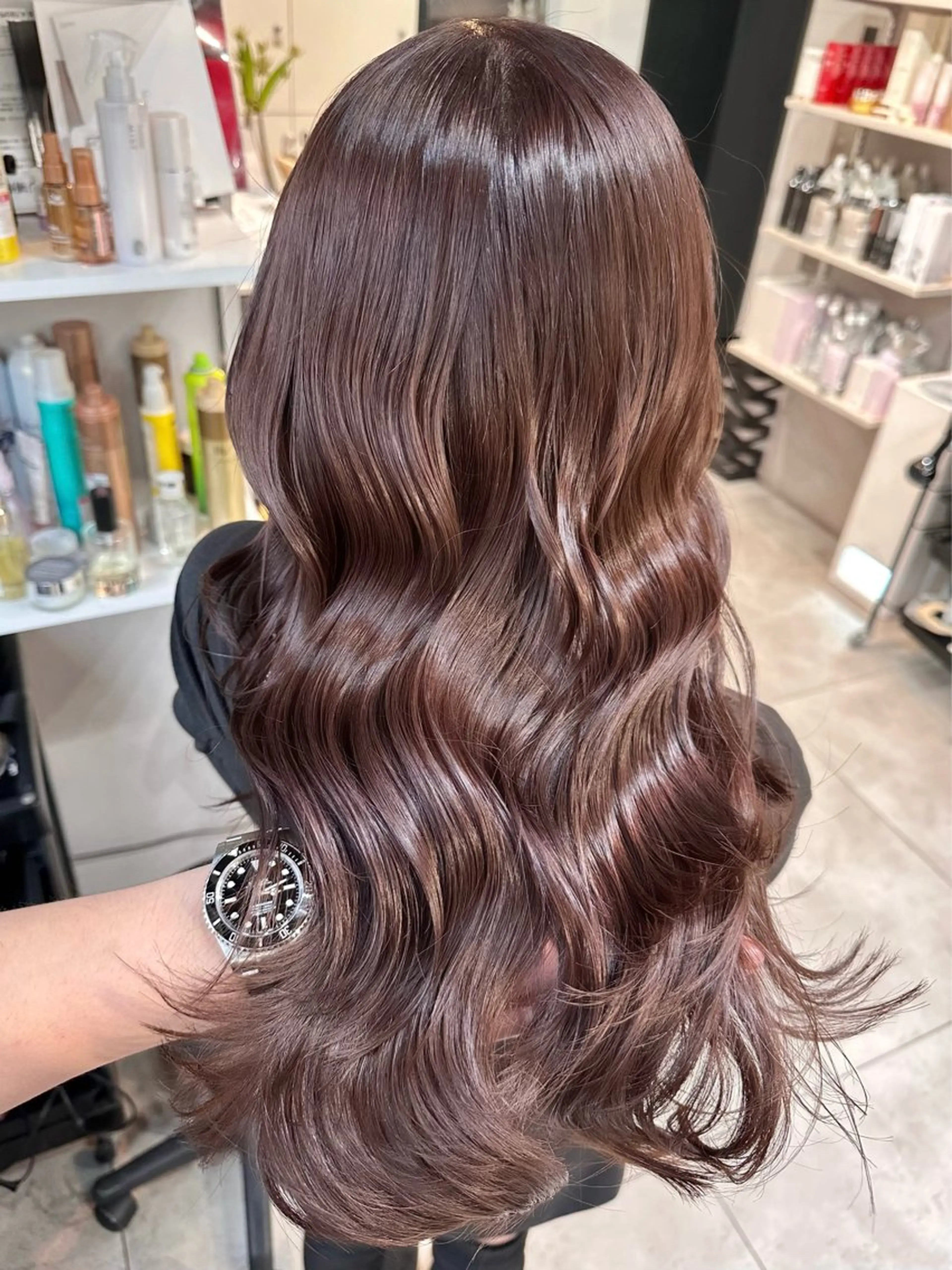 セミロング カット ヘアカラー トリートメント ✨透明感カラー/縮毛 恵比寿HAYATO✨のヘアスタイル