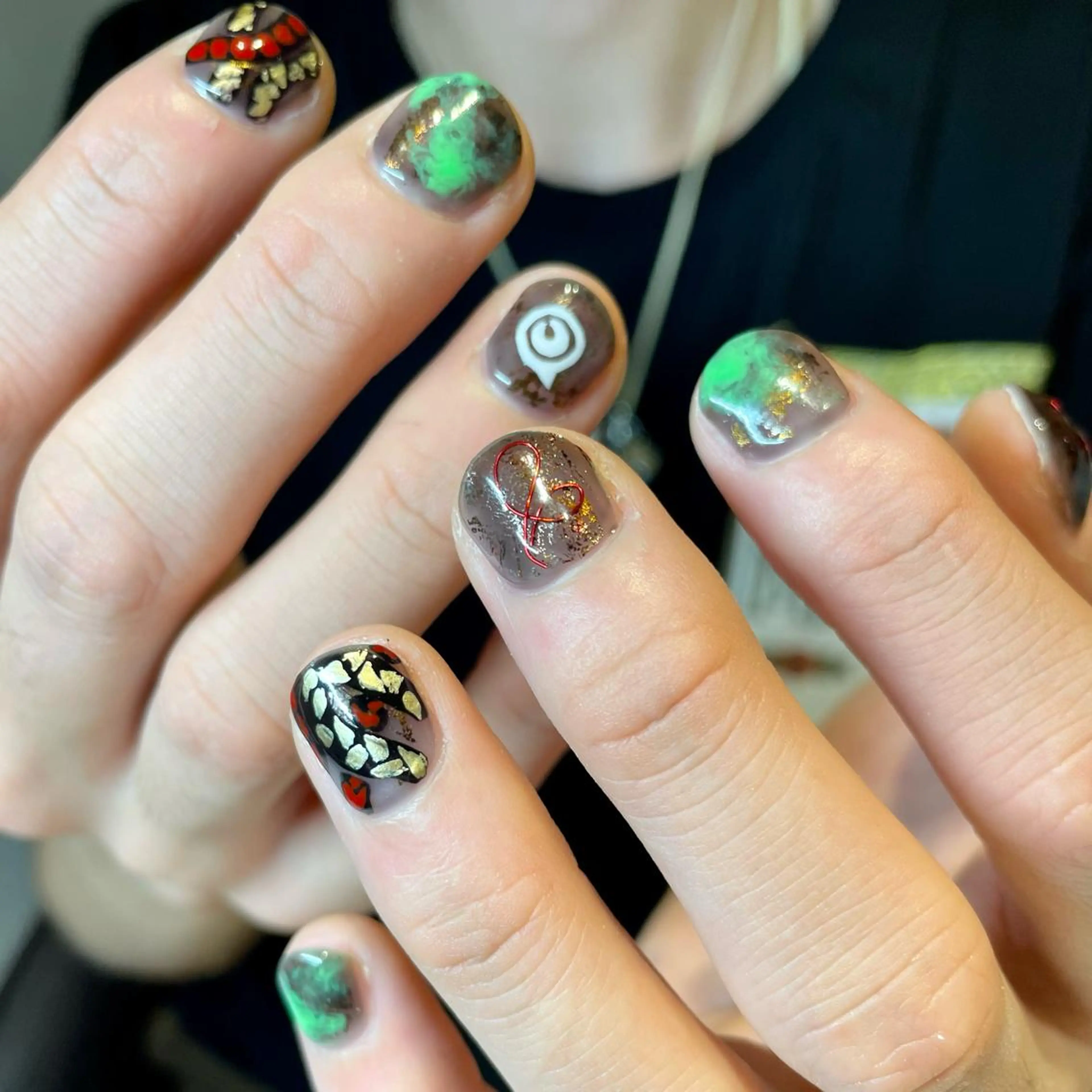 ネイル メンズネイル AOI✩⡱ y2kネイルのネイルデザイン