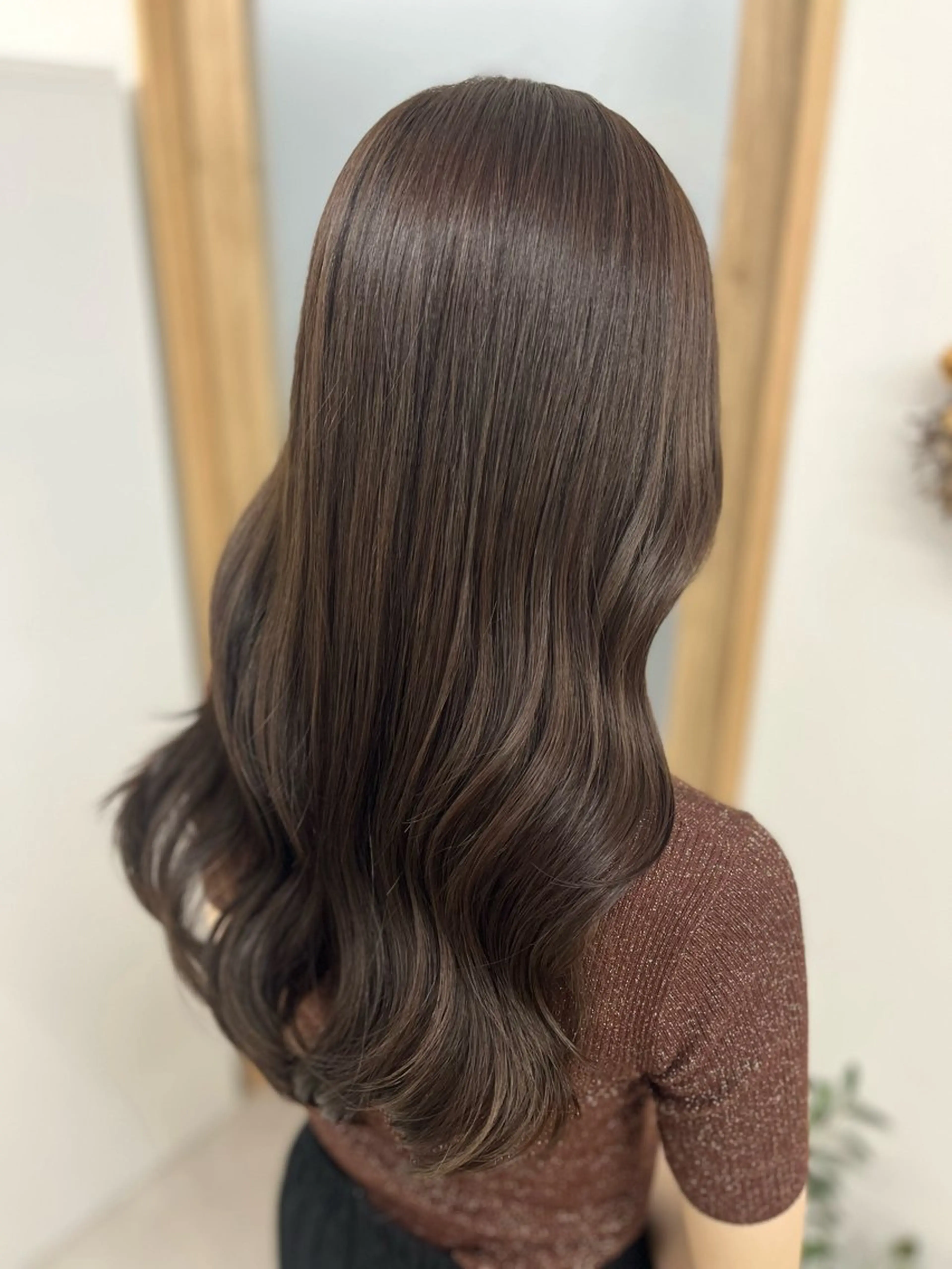 ロング カラー ブラウンカラー マロンブラウン カット ヘアカラー トリートメント 🫧ぷる艶カラー🫧 Yuubi🦩のヘアスタイル